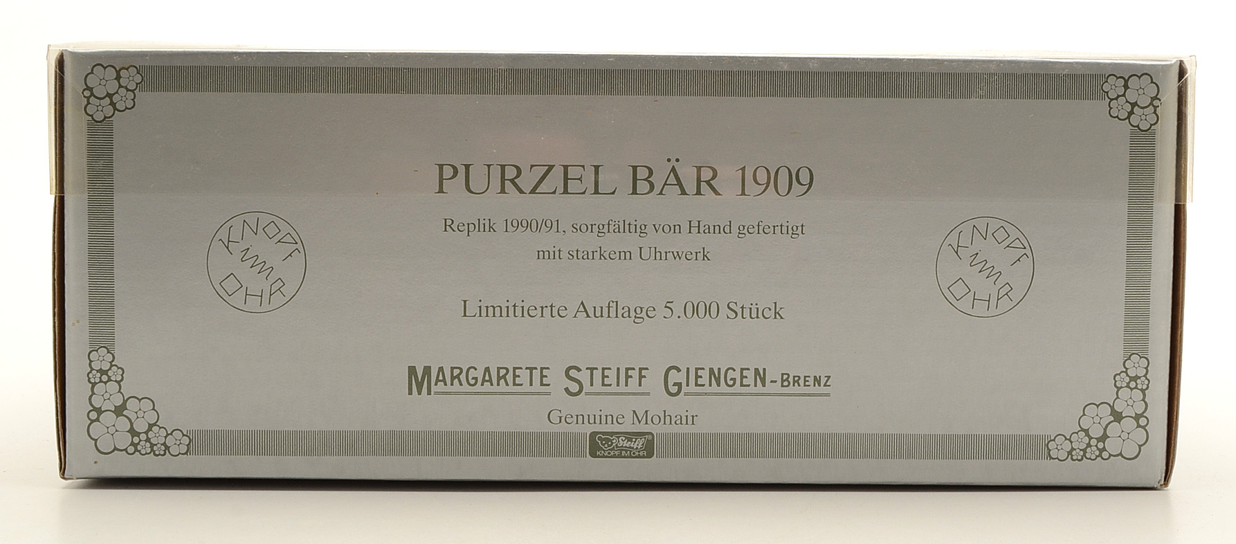 Steiff Official Replica of the 1909 Somersault Teddy with Clockwork Movement