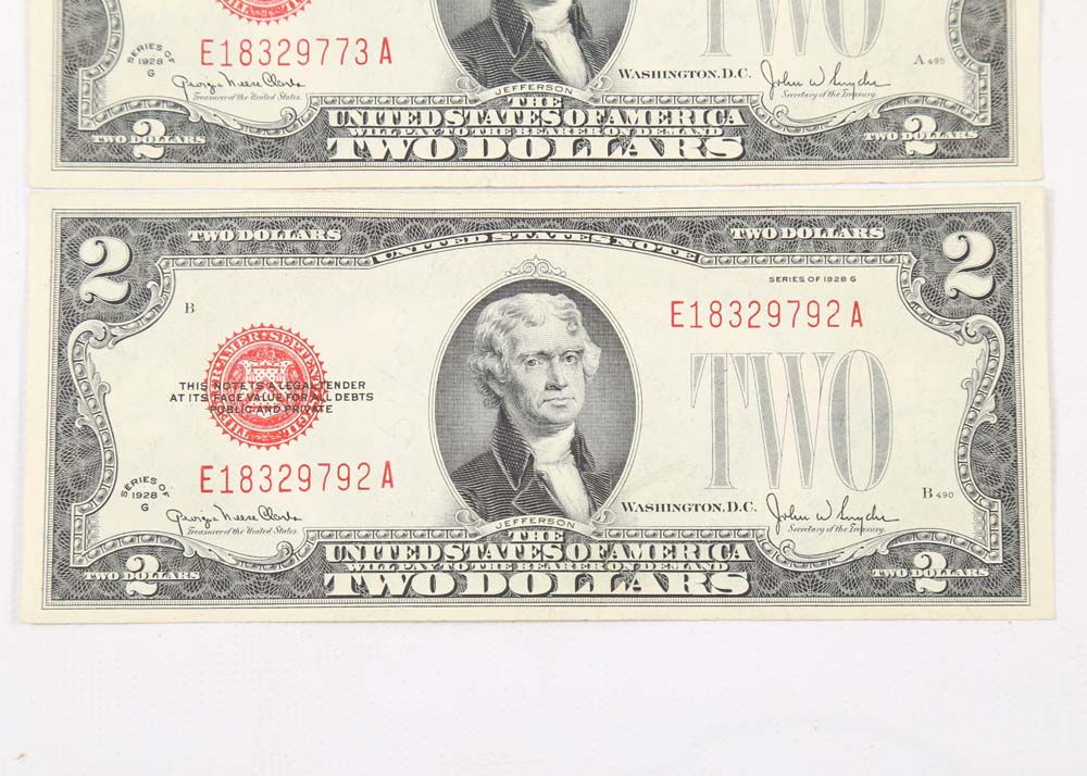 Series 1928-G $2 Legal Tender Notes