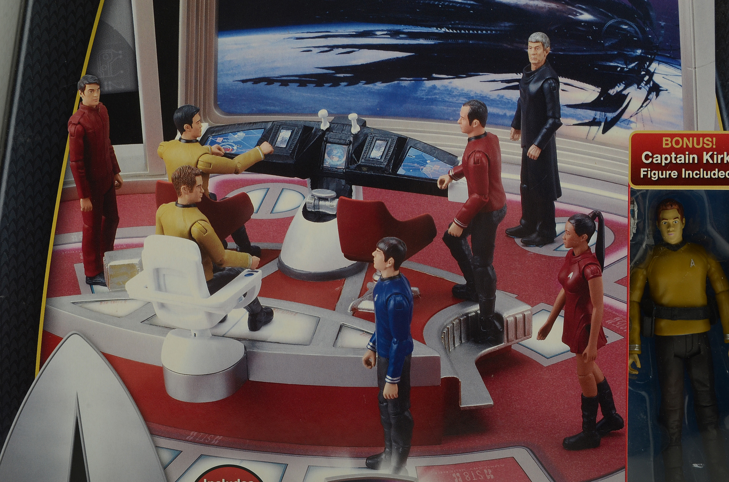 2009 “Star Trek” Enterprise Bridge Set with Kirk Figurine