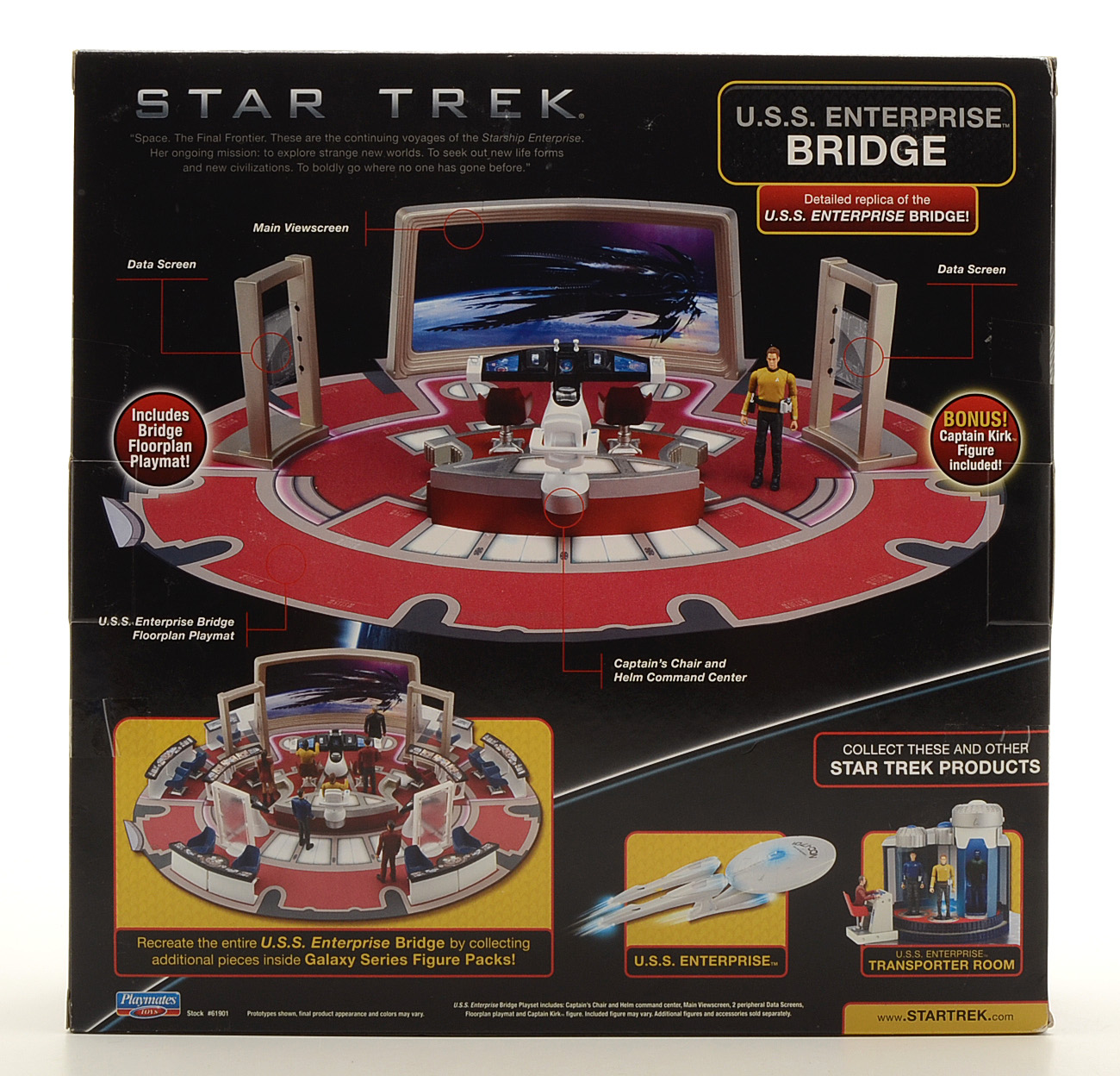 2009 “Star Trek” Enterprise Bridge Set with Kirk Figurine