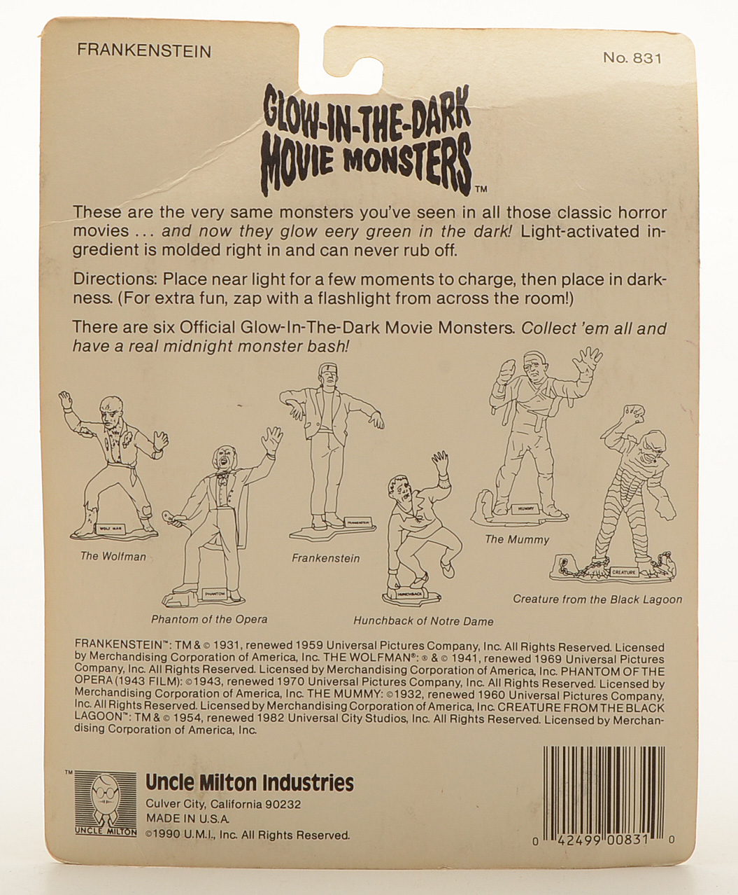 Universal Monster Themed Comic and Glow in the Dark Figures