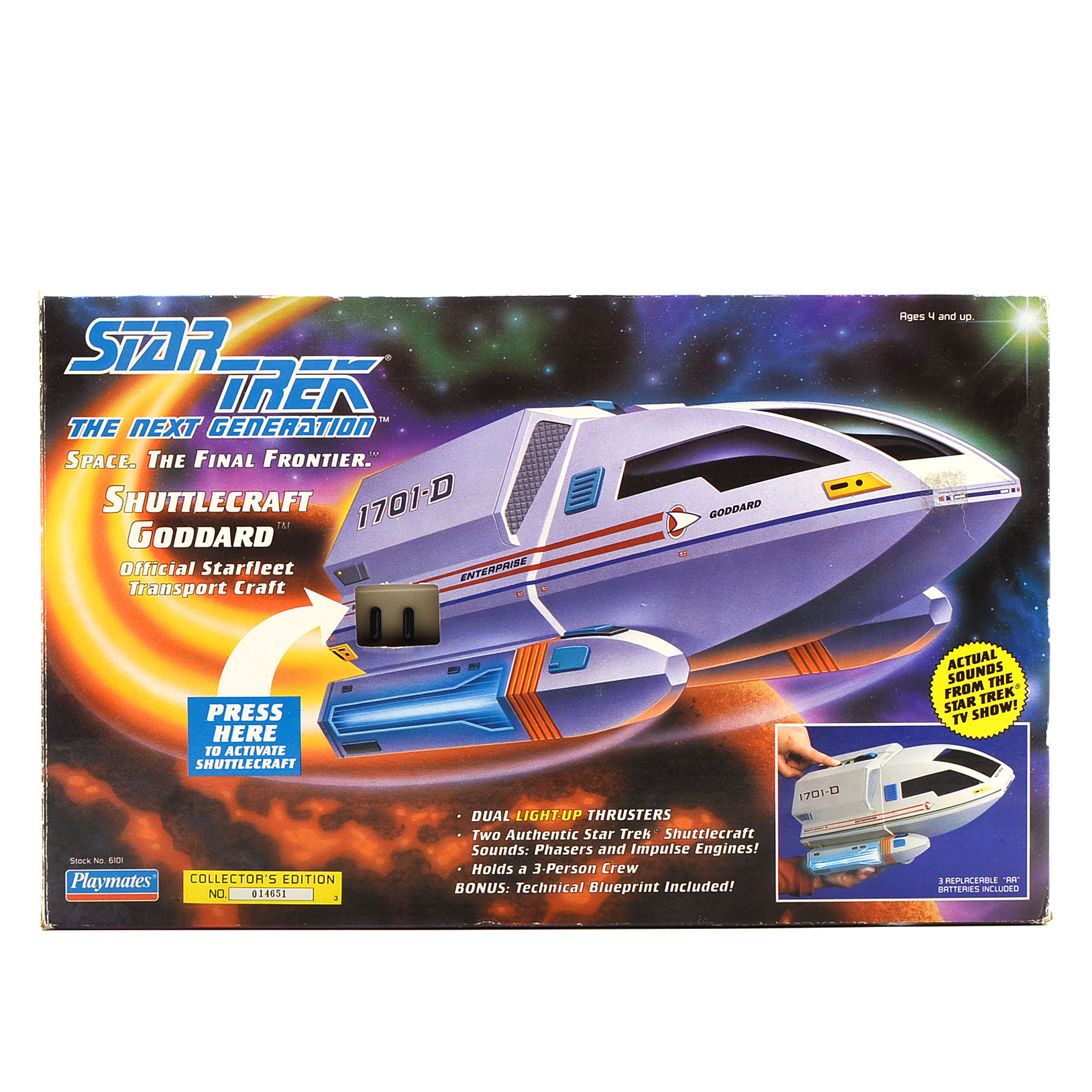 1992 "Star Trek" Shuttlecraft Goddard Vehicle Mint in Box