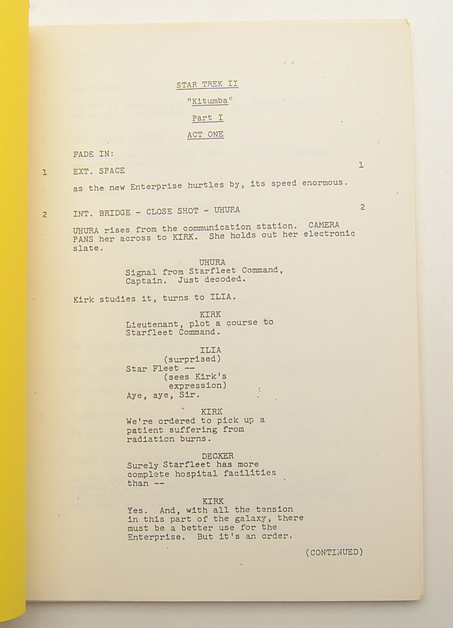 Unaired “Star Trek Phase II” Script Parts I and II