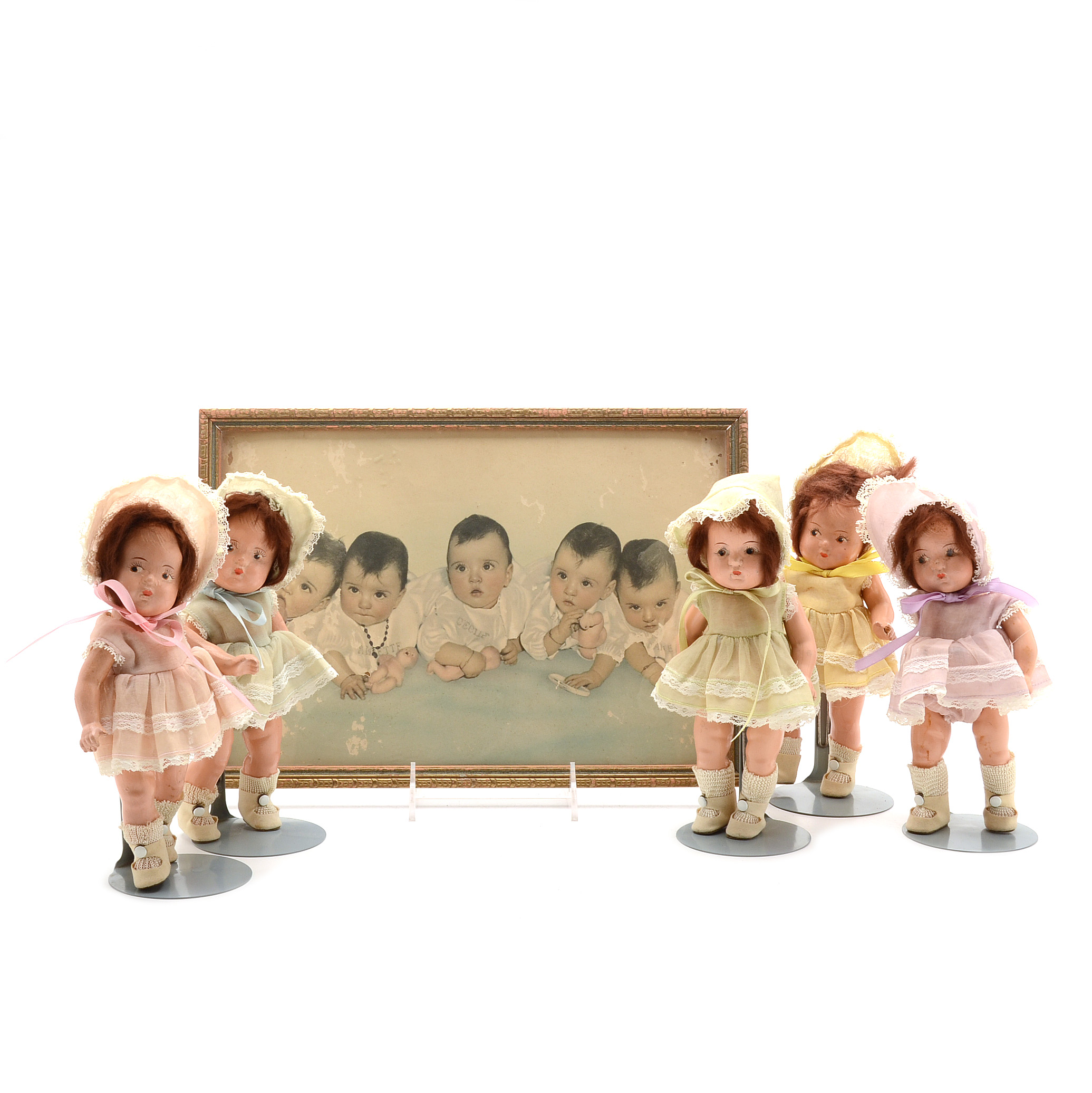 Collection of Composite Madame Alexander Dolls with Photo