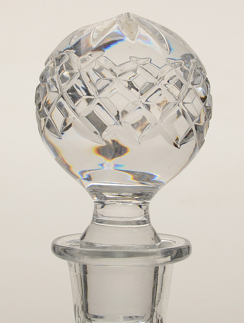 Vintage Crystal Ship's Decanter with Stopper