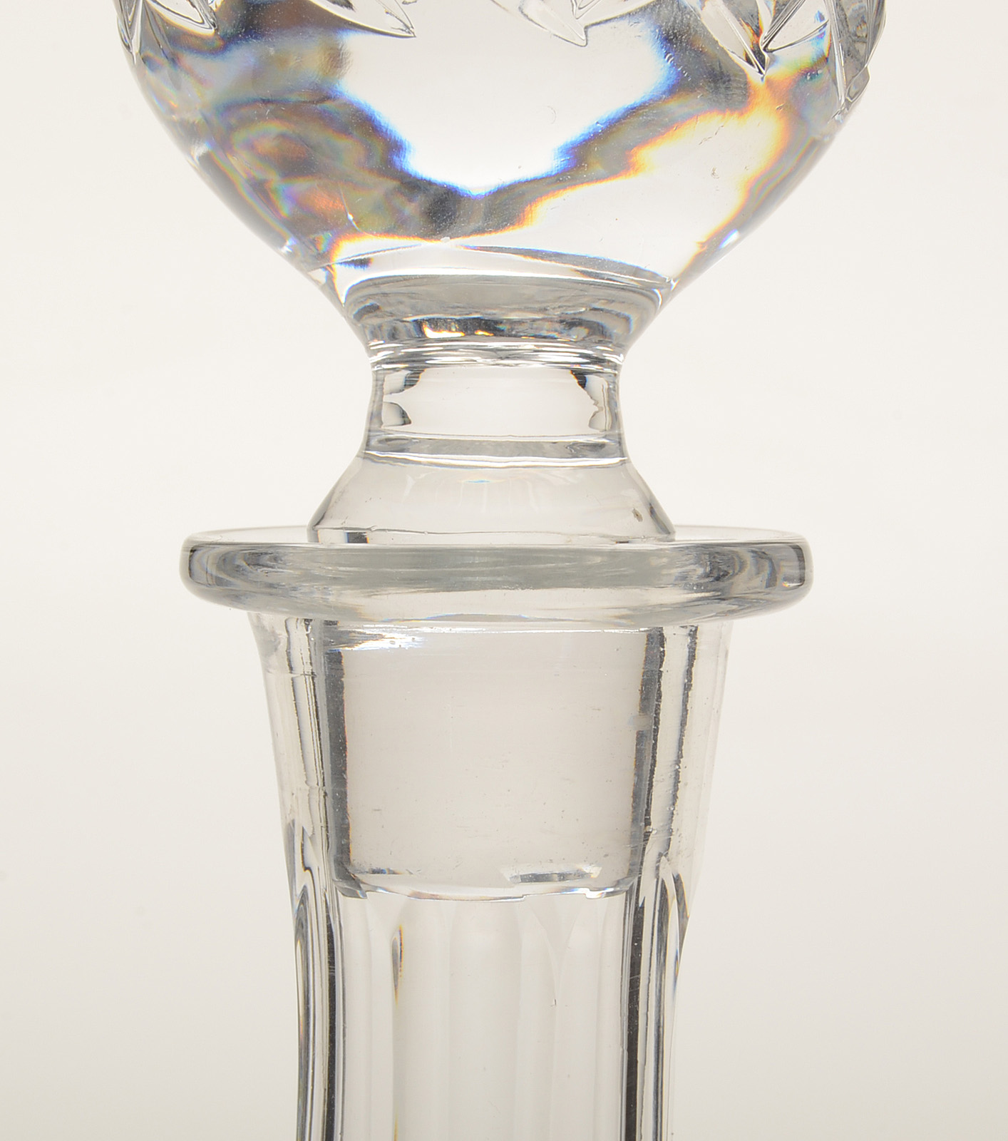 Vintage Crystal Ship's Decanter with Stopper