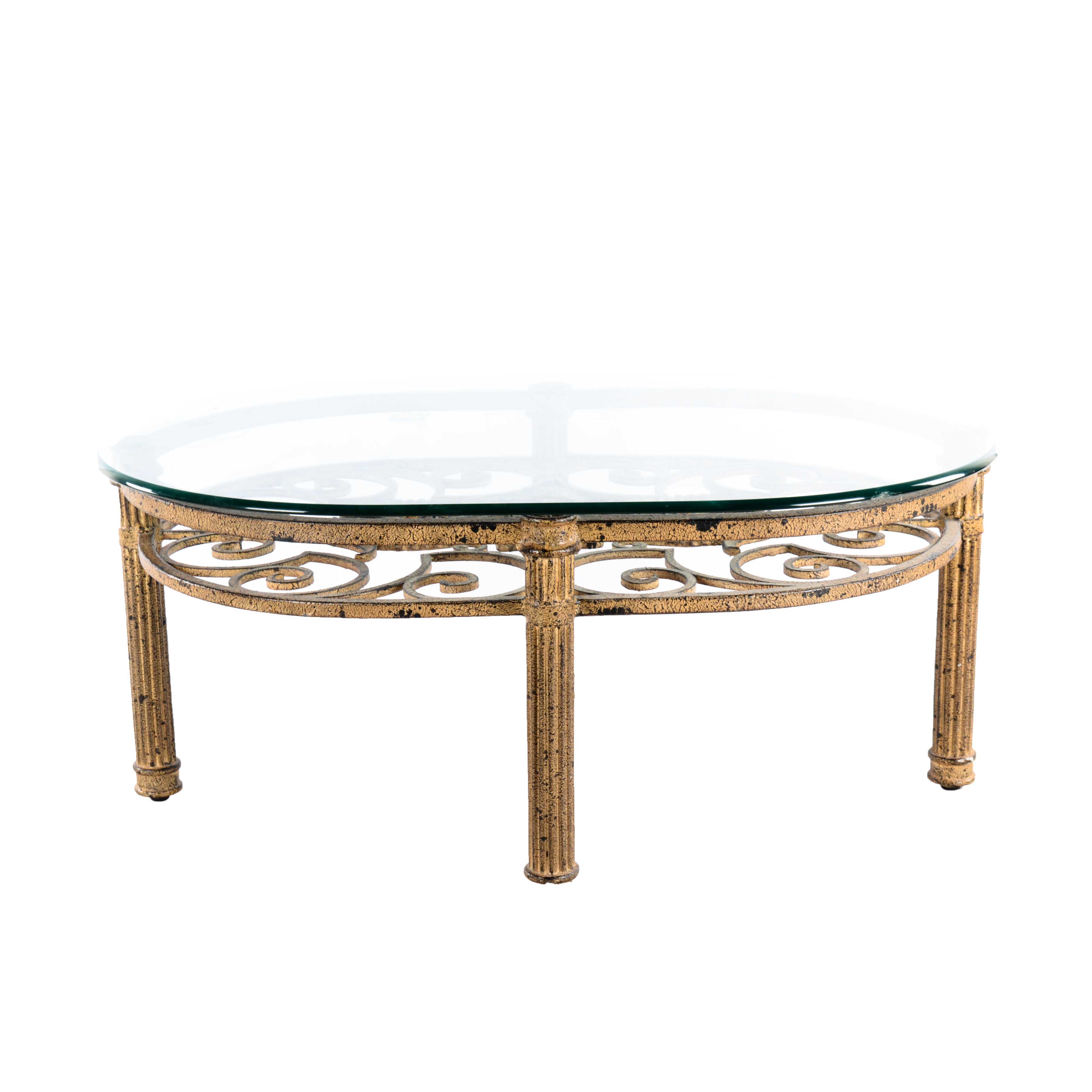 Metal and Glass Coffee Table