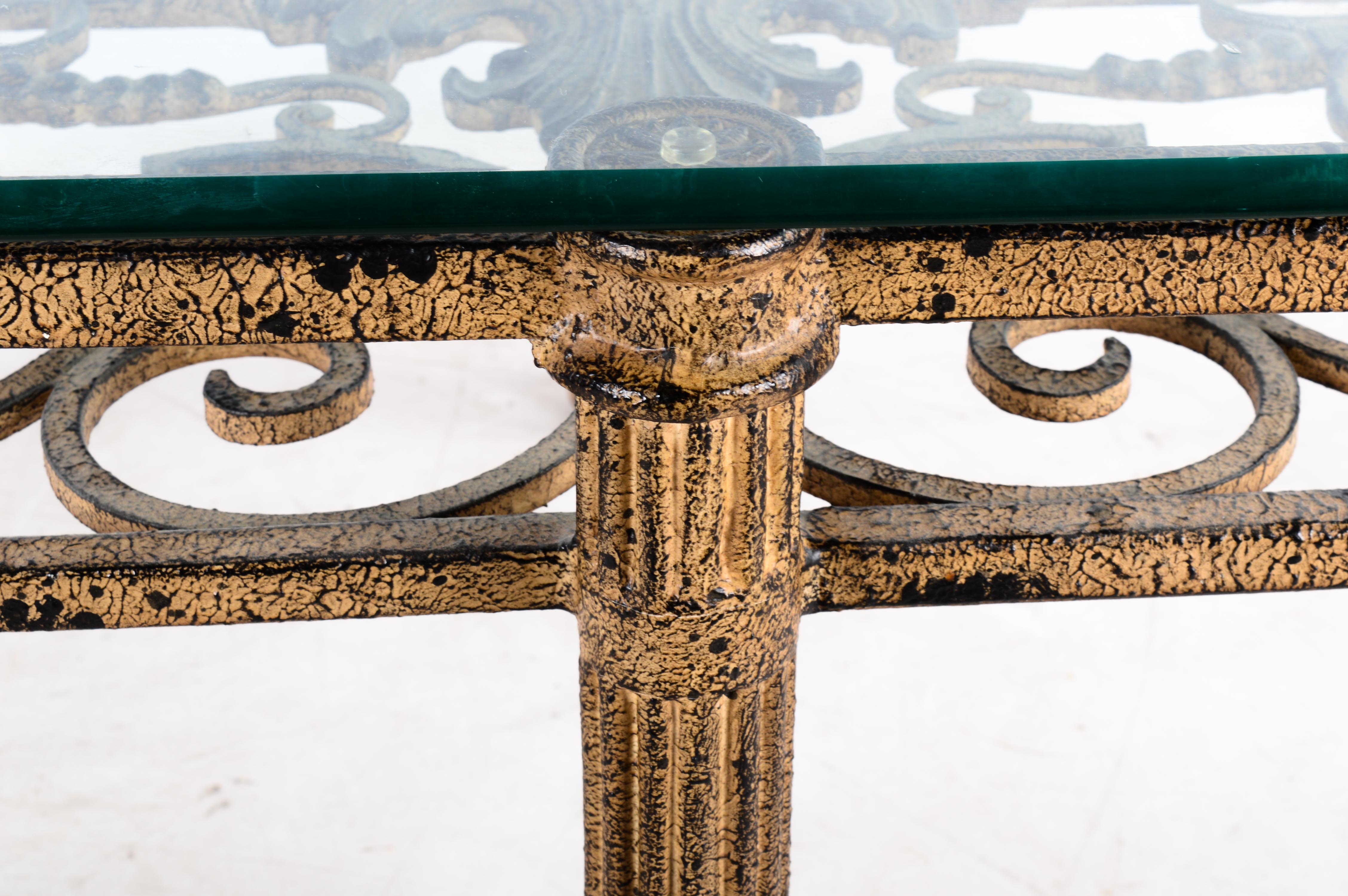 Metal and Glass Coffee Table