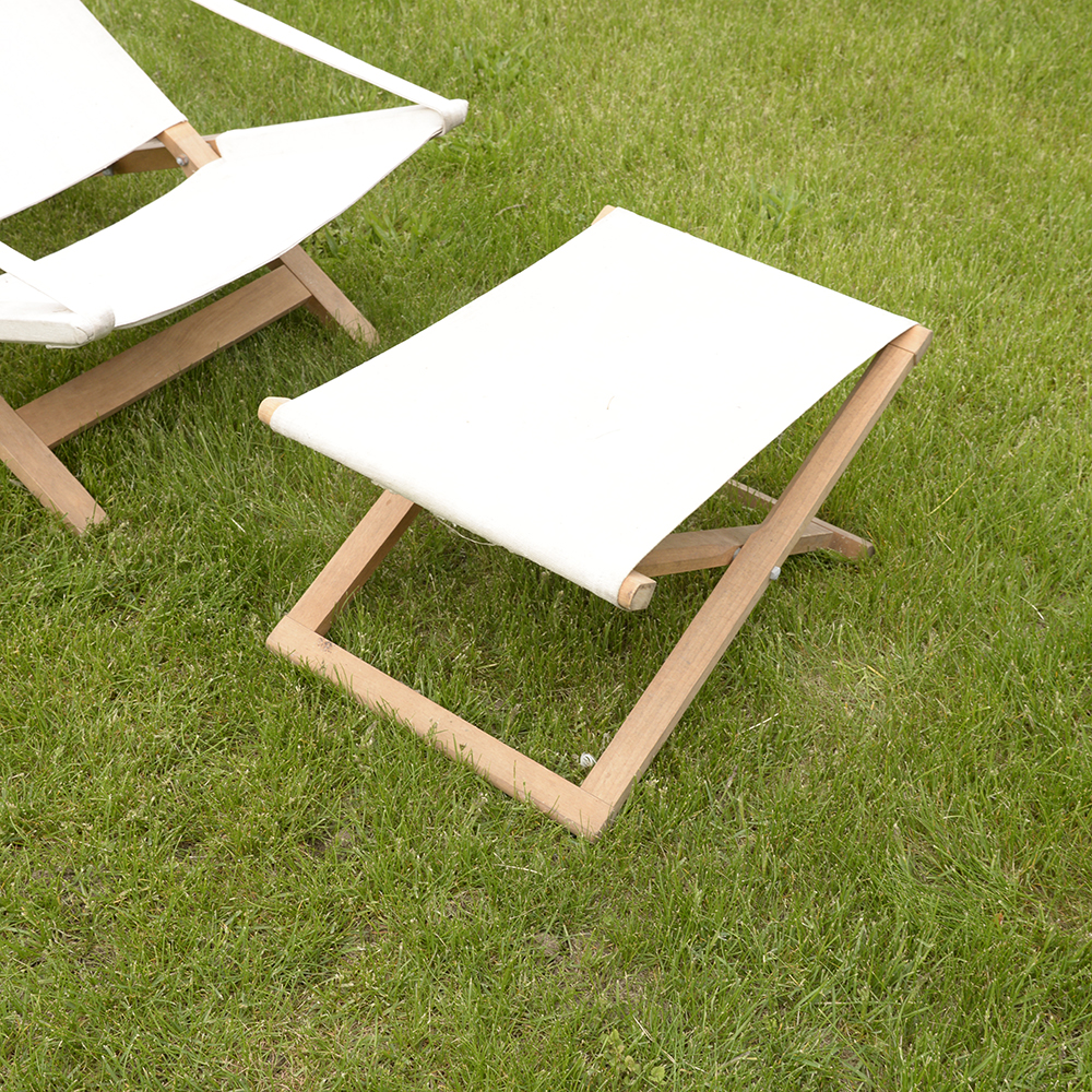 Danish Modern Outdoor Lounge Chair and Ottoman by Cado
