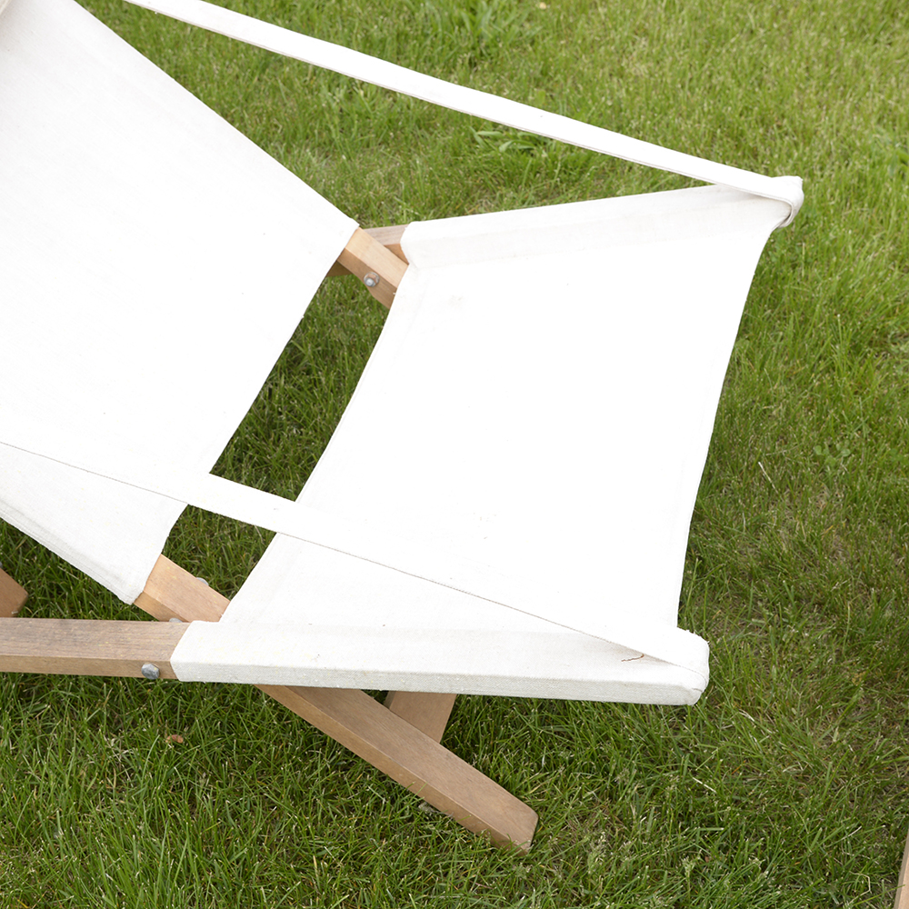 Danish Modern Outdoor Lounge Chair and Ottoman by Cado