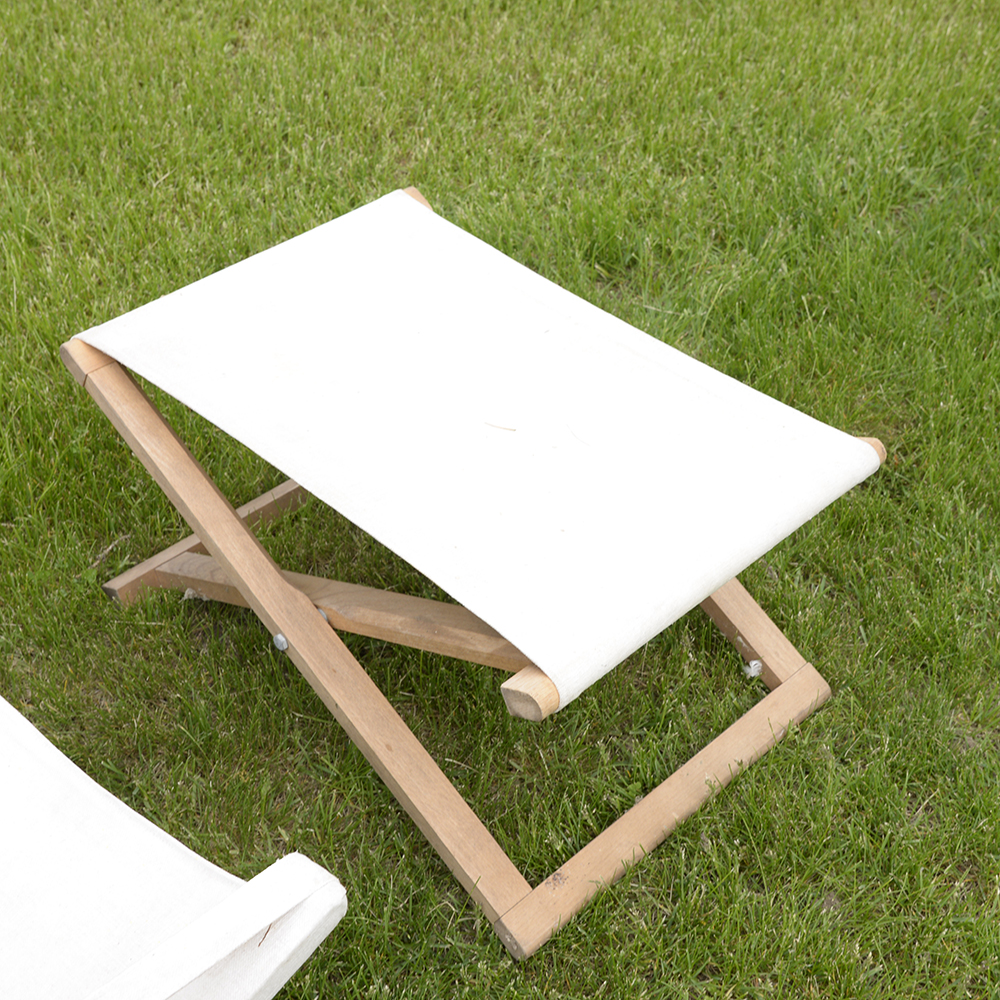 Danish Modern Outdoor Lounge Chair and Ottoman by Cado