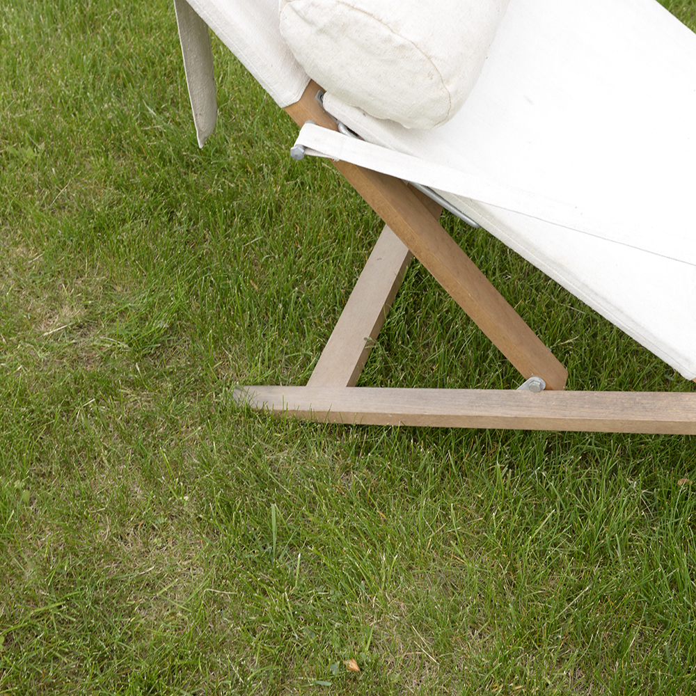 Danish Modern Outdoor Lounge Chair and Ottoman by Cado