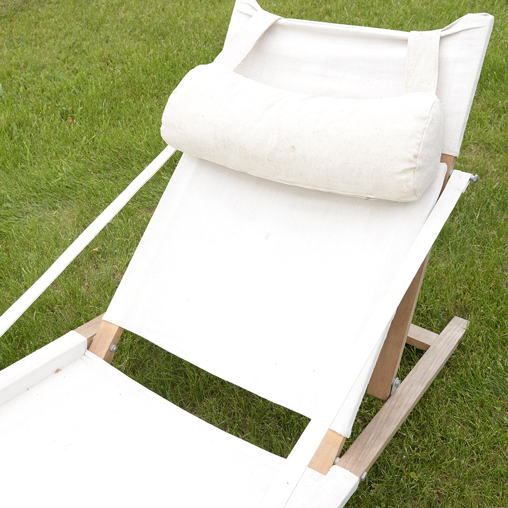 Danish Modern Outdoor Lounge Chair and Ottoman by Cado