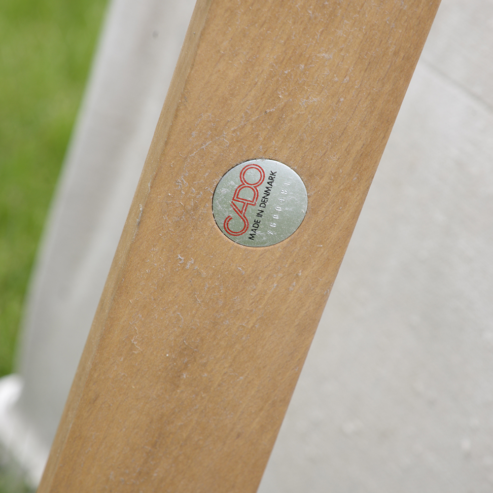 Danish Modern Outdoor Lounge Chair and Ottoman by Cado