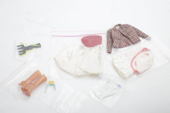 1960s Mattel Bubble Cut Barbie With Clothes and Accessories