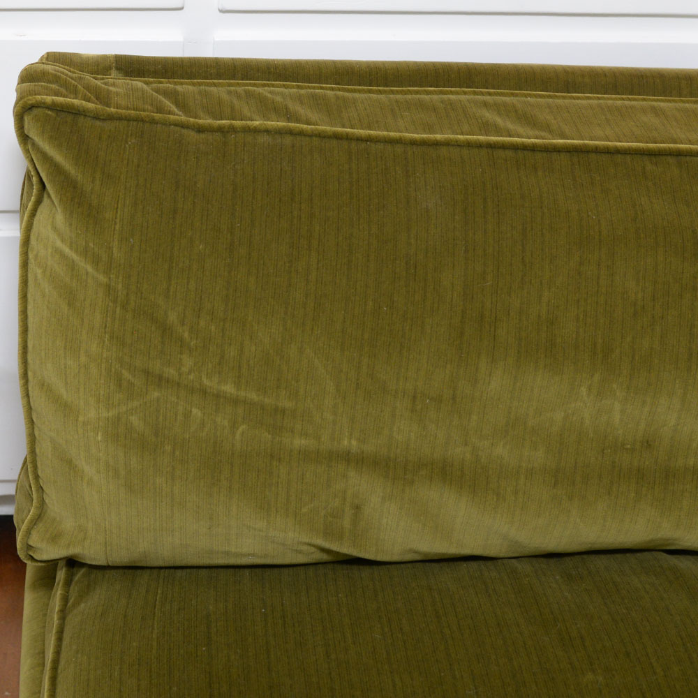 Muriel Brandolini Vintage Chartreuse Green Velour Settee