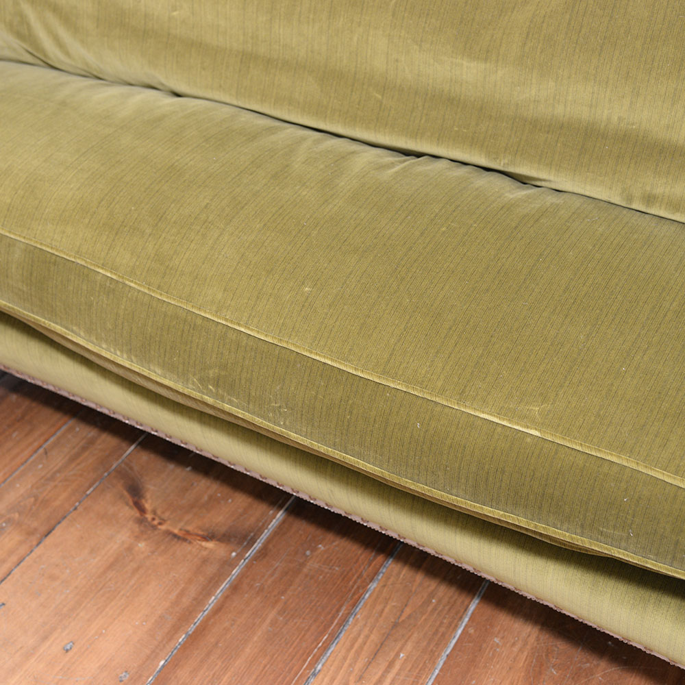Muriel Brandolini Vintage Chartreuse Green Velour Settee