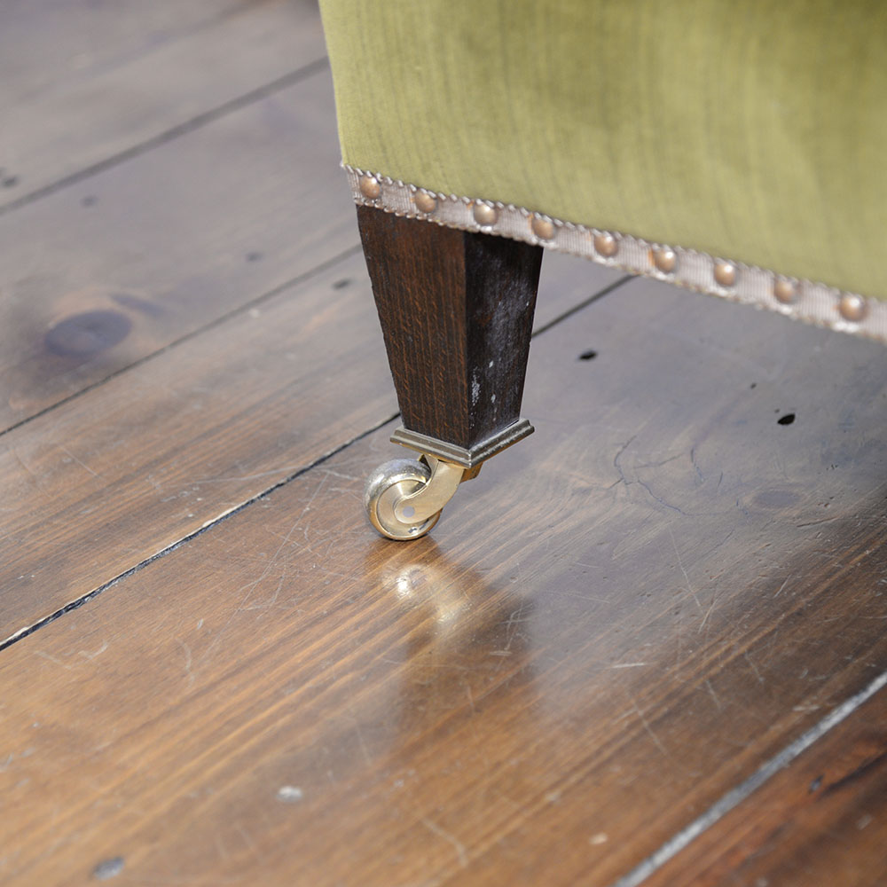 Muriel Brandolini Vintage Chartreuse Green Velour Settee