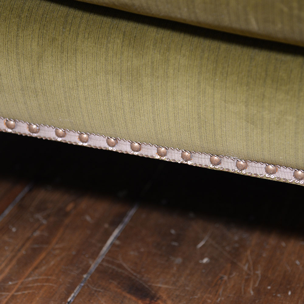 Muriel Brandolini Vintage Chartreuse Green Velour Settee