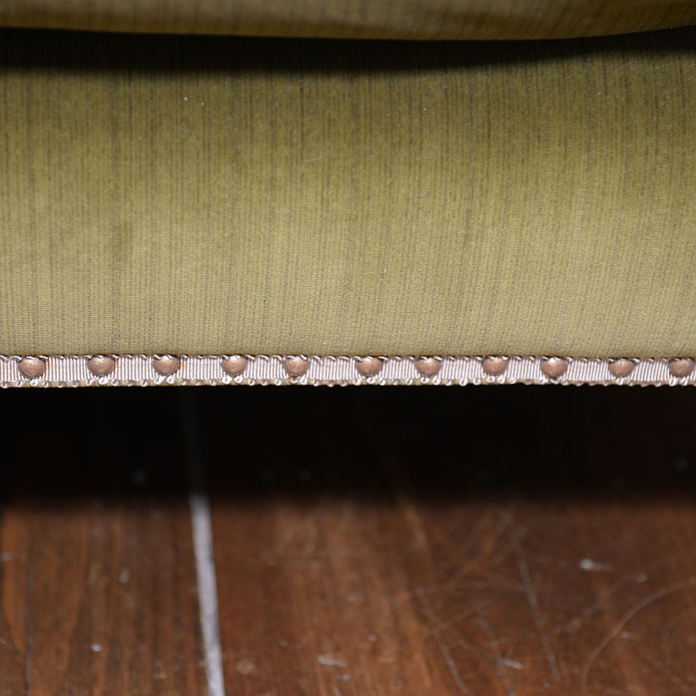 Muriel Brandolini Vintage Chartreuse Green Velour Settee