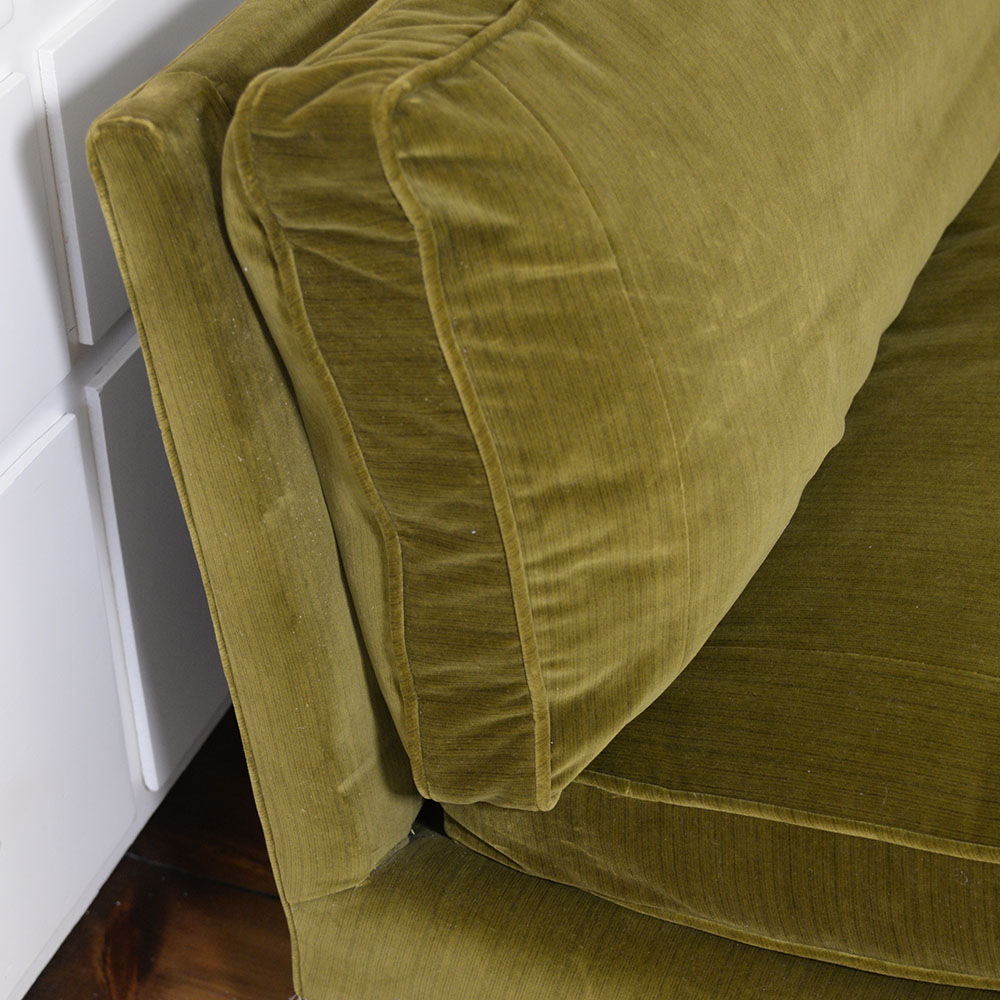 Muriel Brandolini Vintage Chartreuse Green Velour Settee