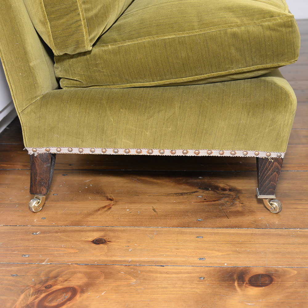 Muriel Brandolini Vintage Chartreuse Green Velour Settee
