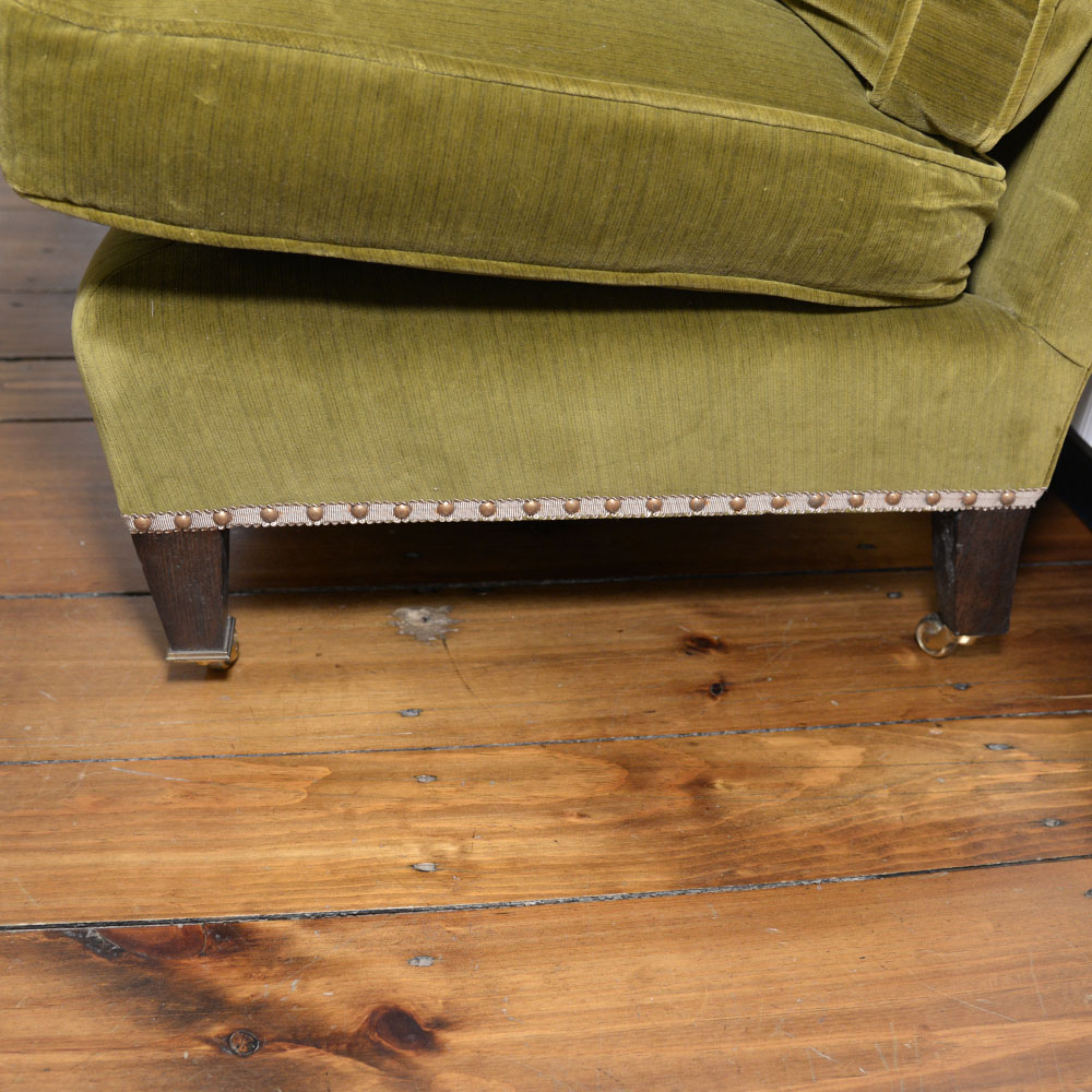 Muriel Brandolini Vintage Chartreuse Green Velour Settee