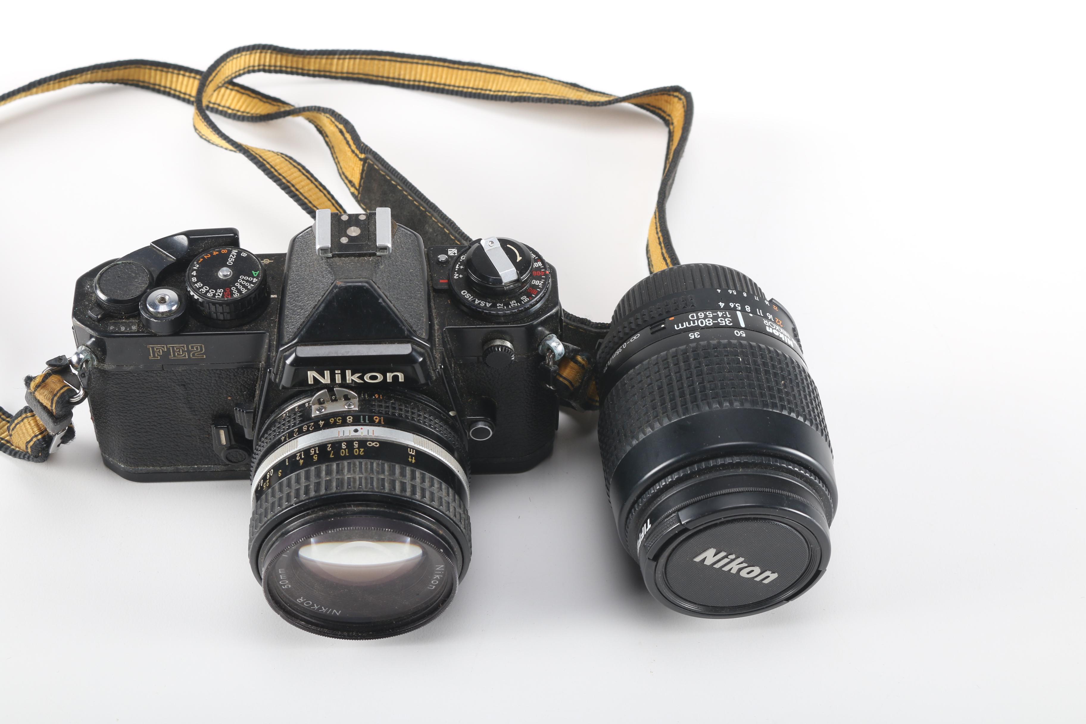 1980s Nikon FE2 SLR Camera