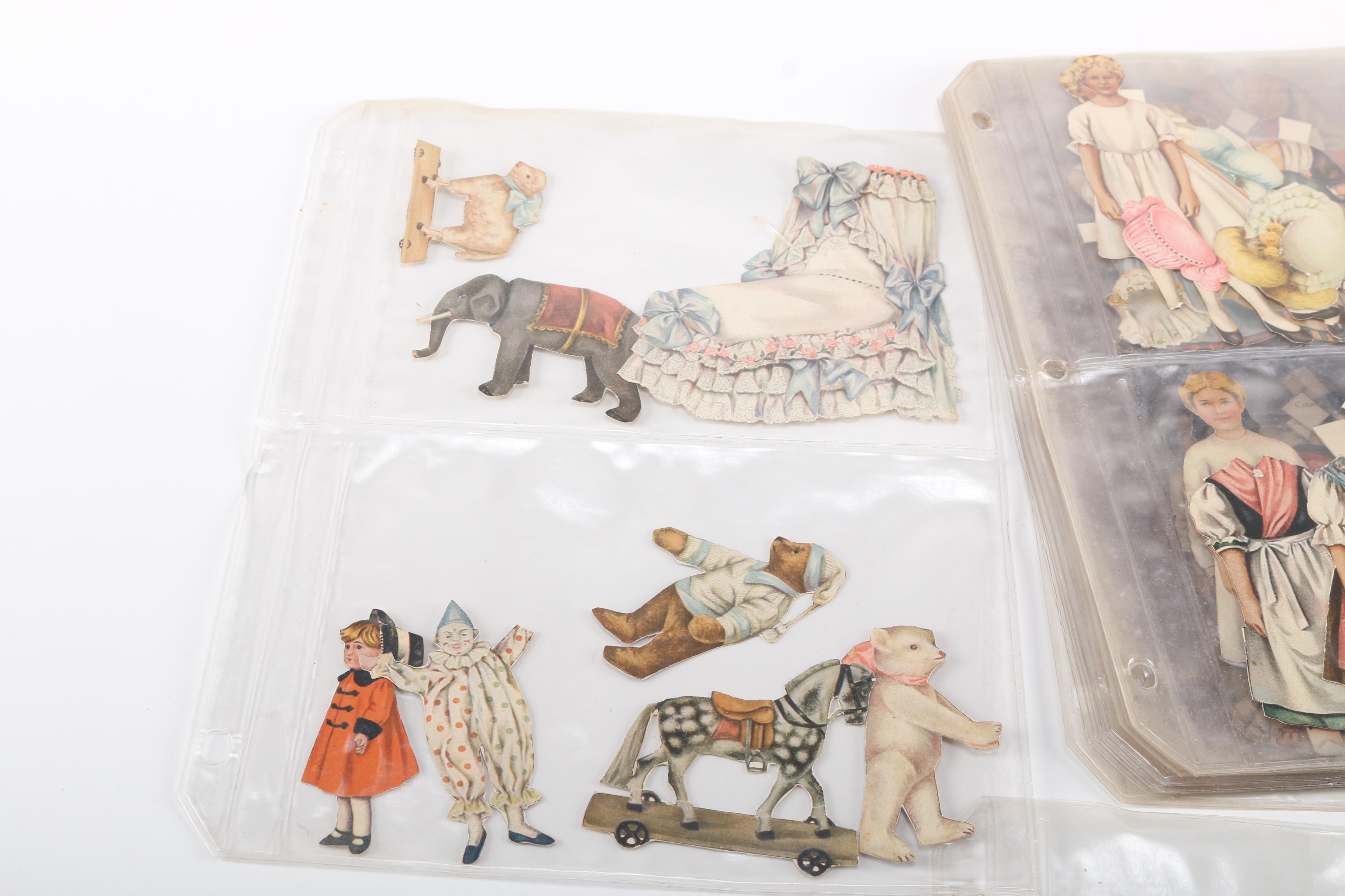 Vintage Paper Dolls and Dollhouse Wallpapers