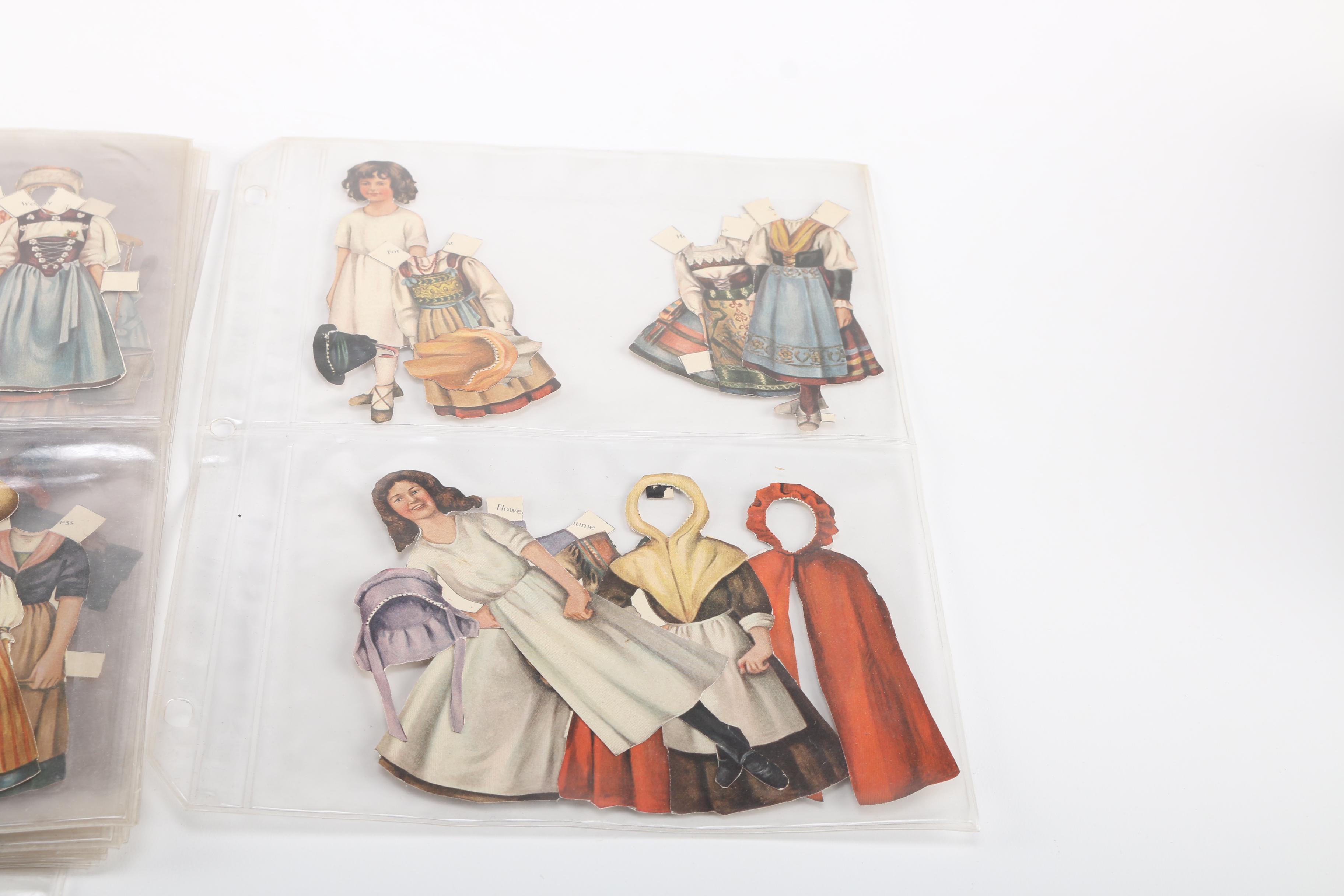 Vintage Paper Dolls and Dollhouse Wallpapers