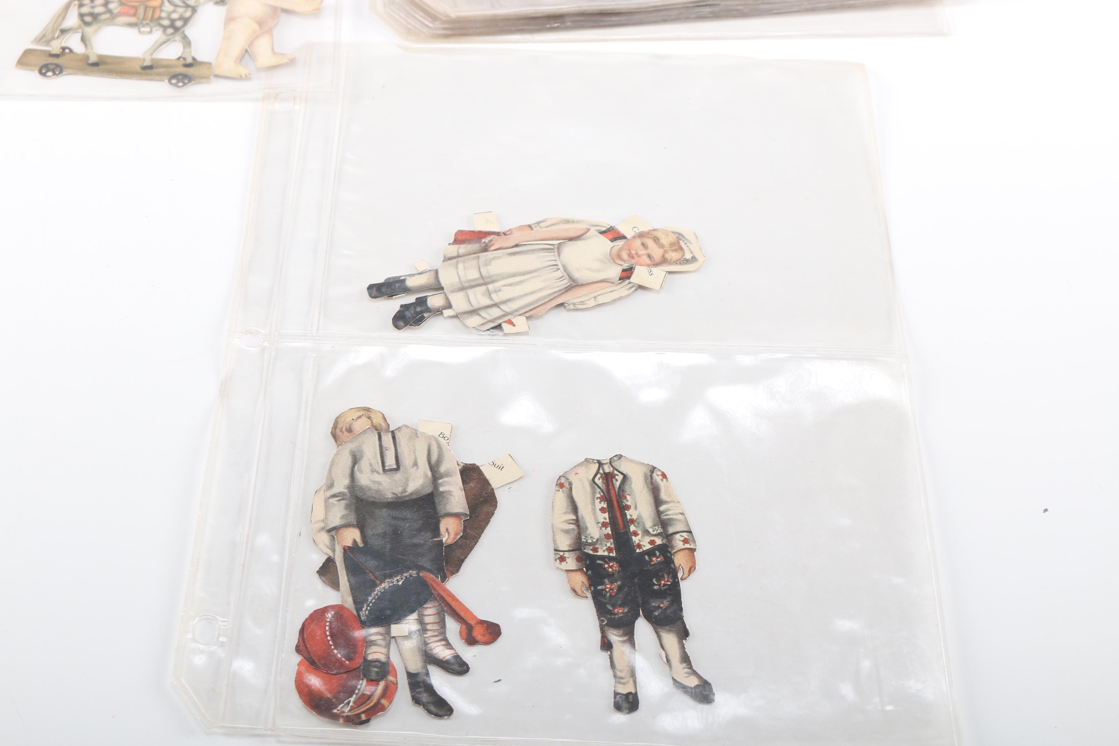 Vintage Paper Dolls and Dollhouse Wallpapers