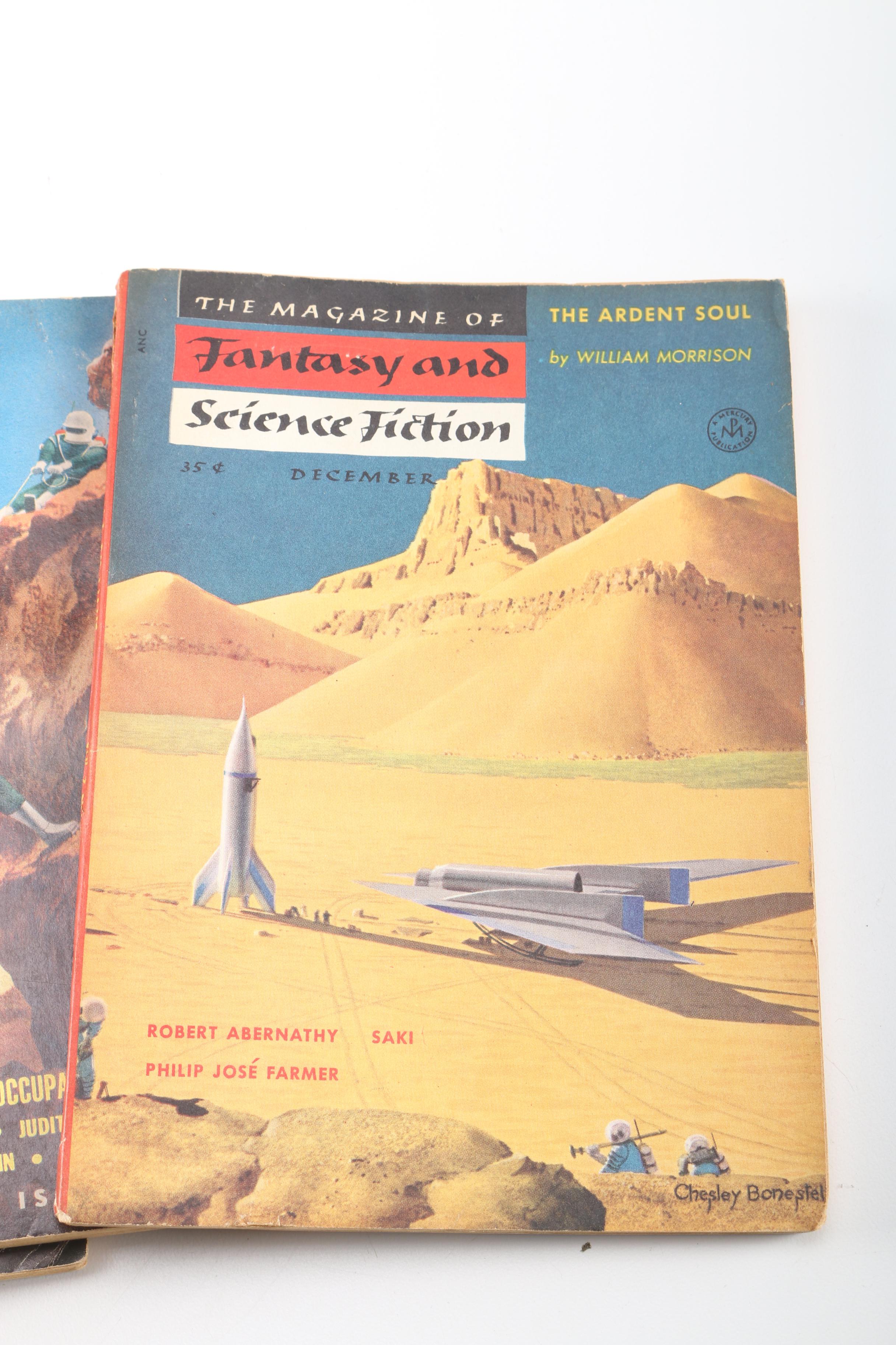 1950s Science Fiction Magazines Including "Fantasy and Science Fiction"