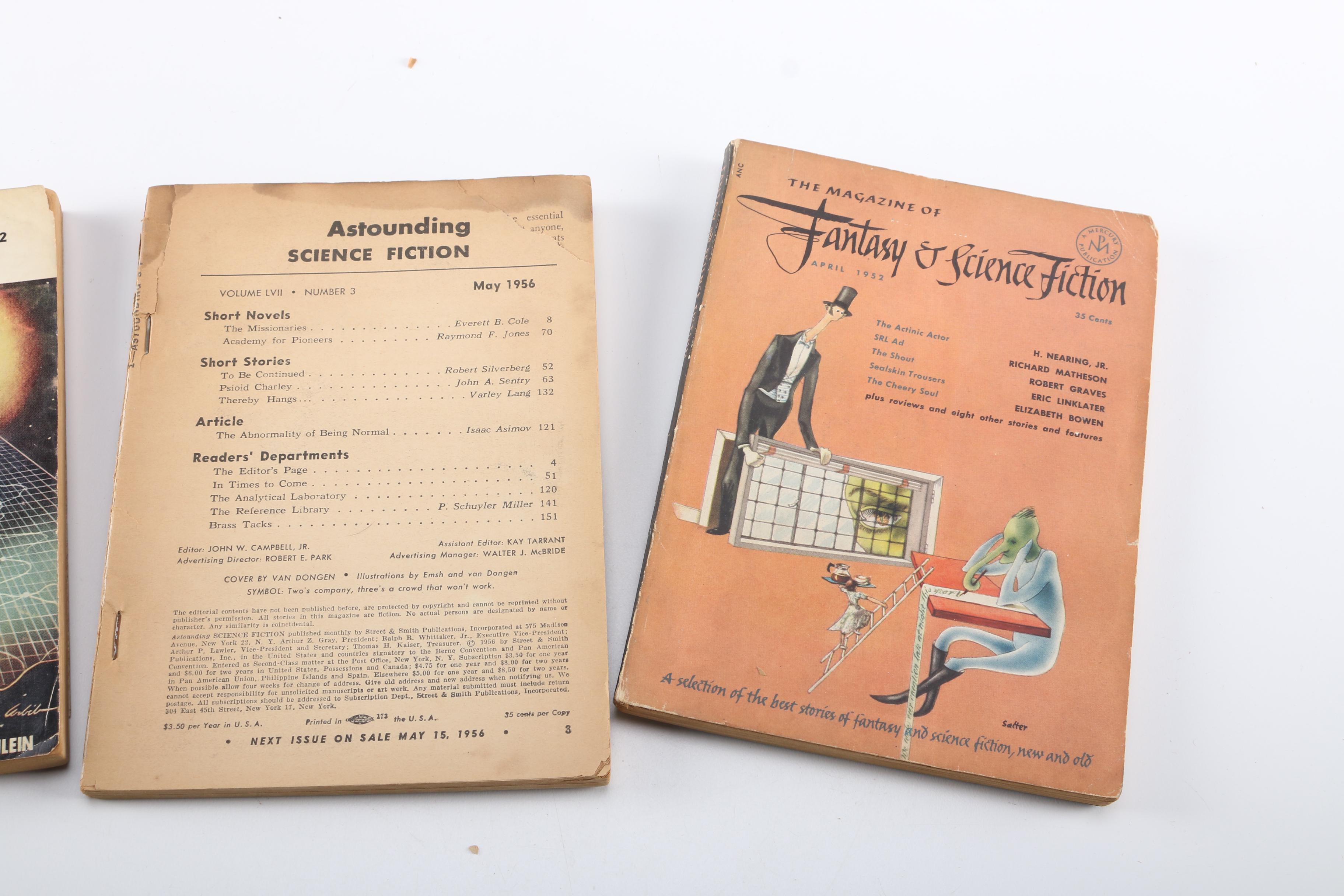 1950s Science Fiction Magazines Including "Fantasy and Science Fiction"