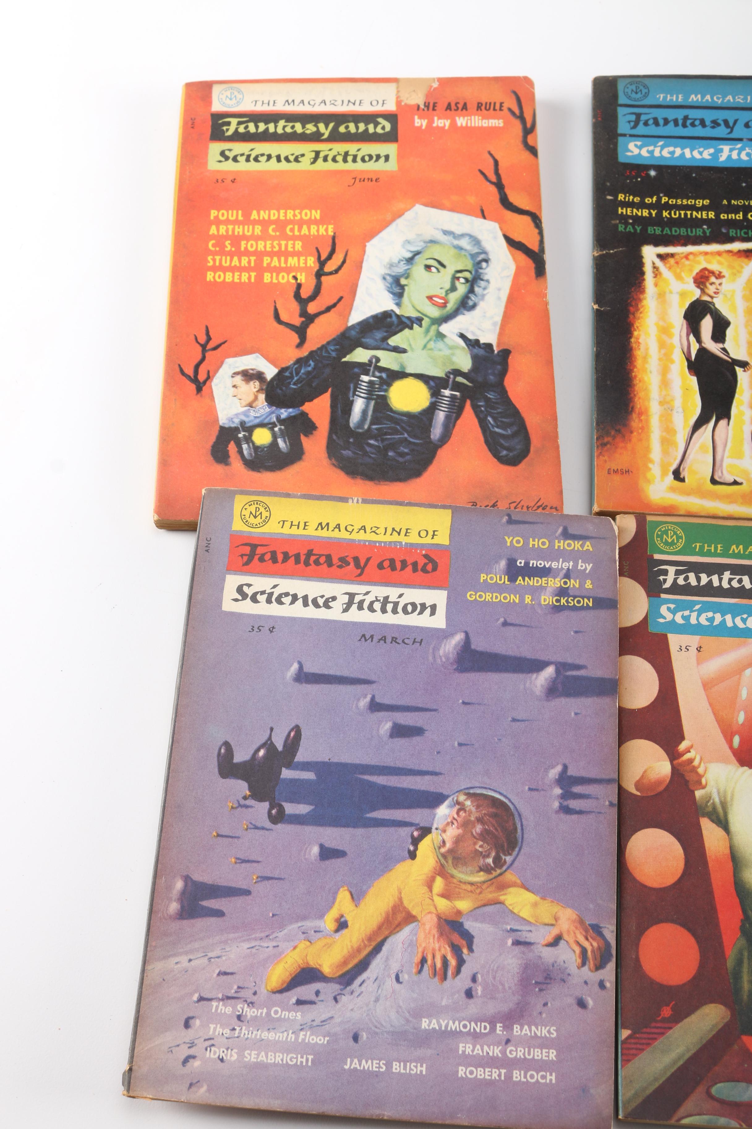 1950s Science Fiction Magazines Including "Fantasy and Science Fiction"