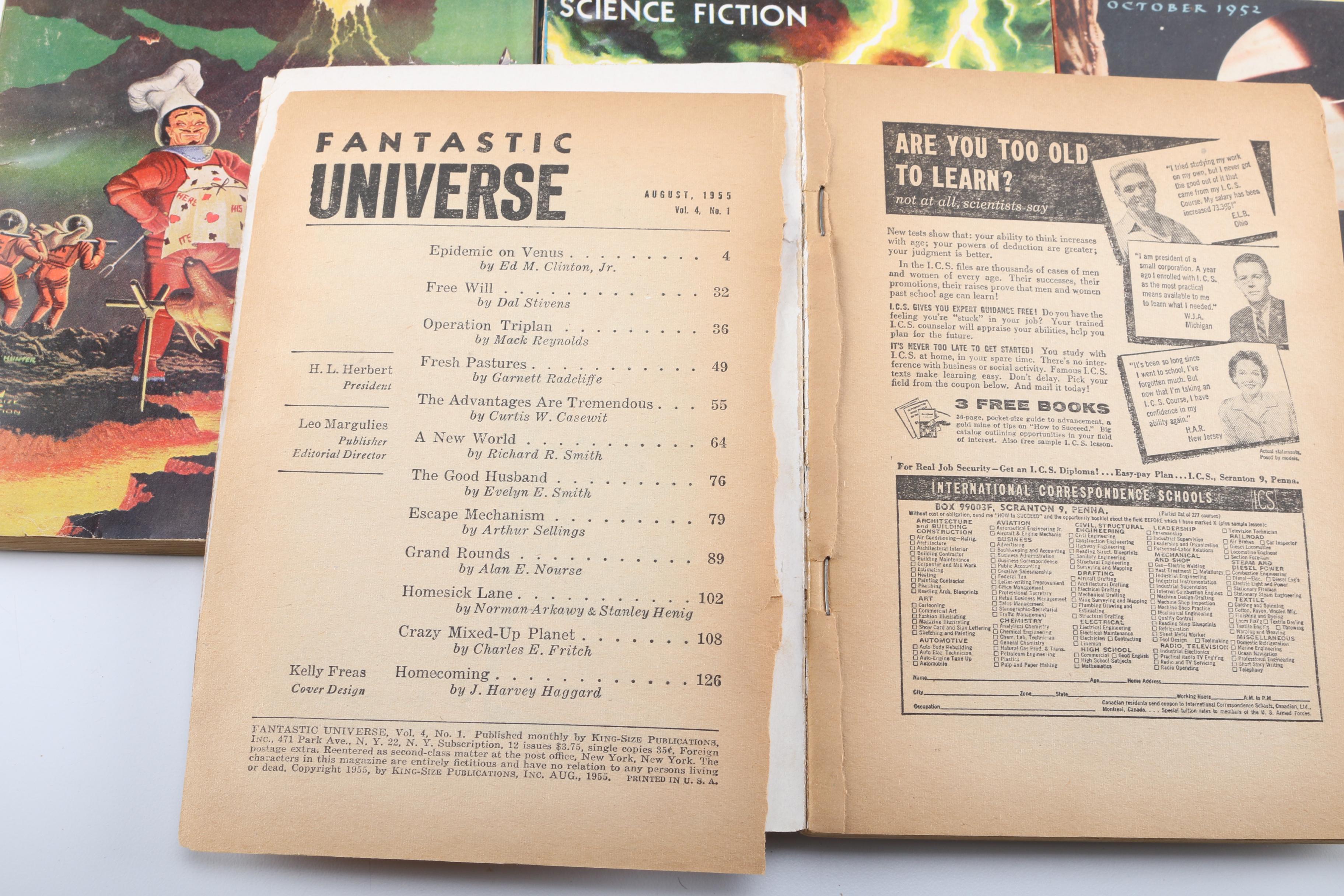 1950s Science Fiction Magazines Including "Fantasy and Science Fiction"