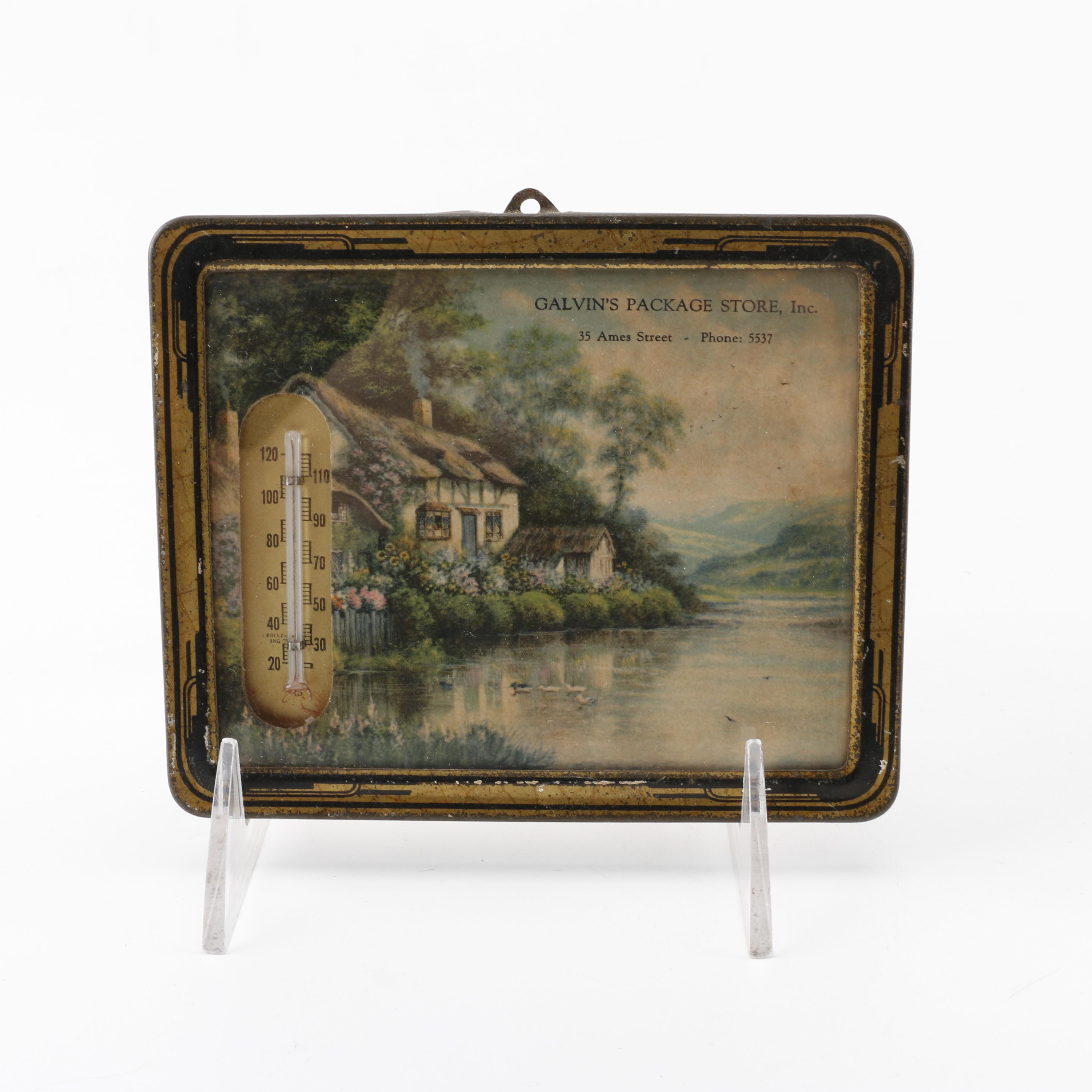 Wall Art Advertisements with Thermometers