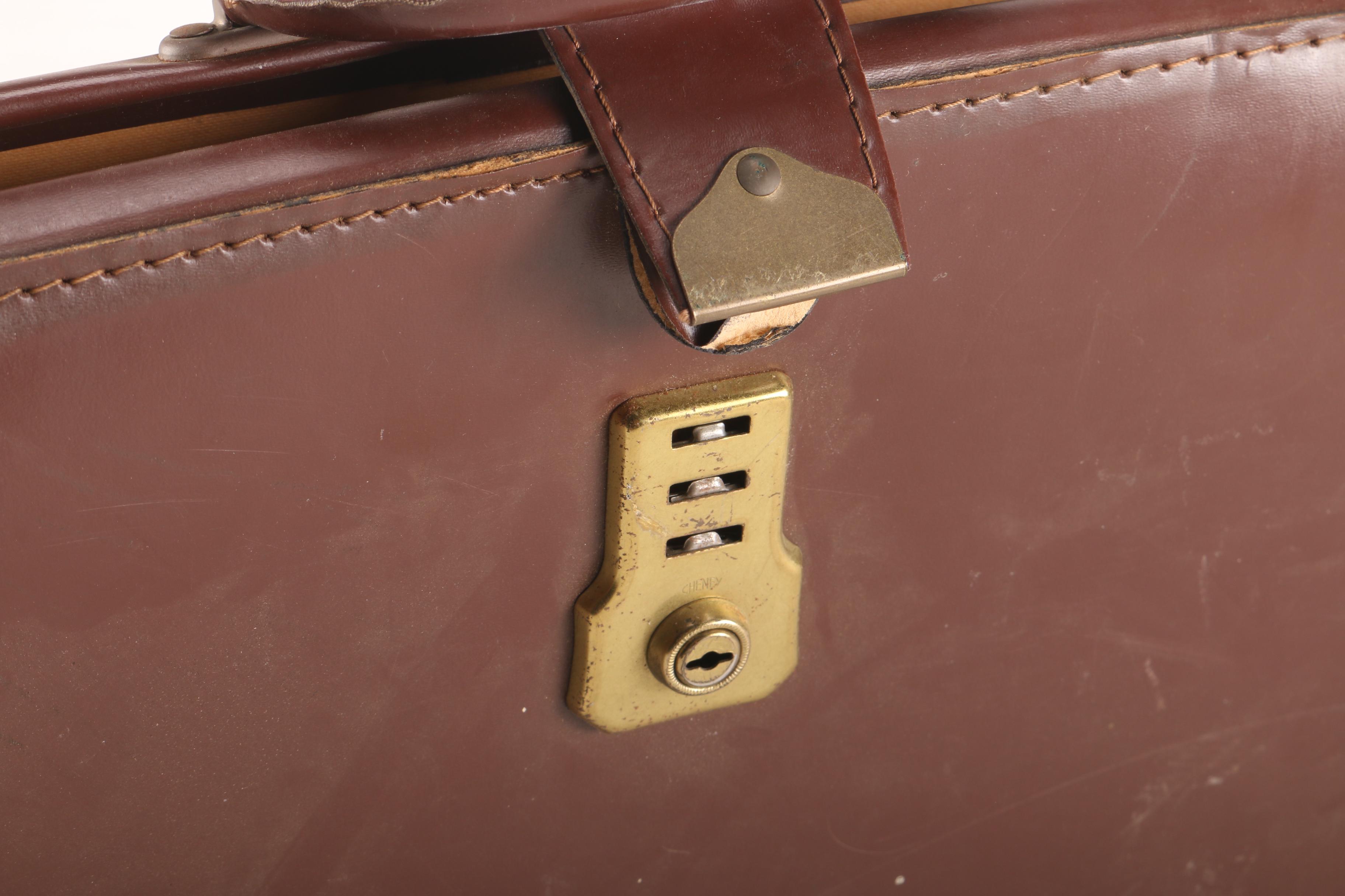 Cheney Brown Leather Attache Case