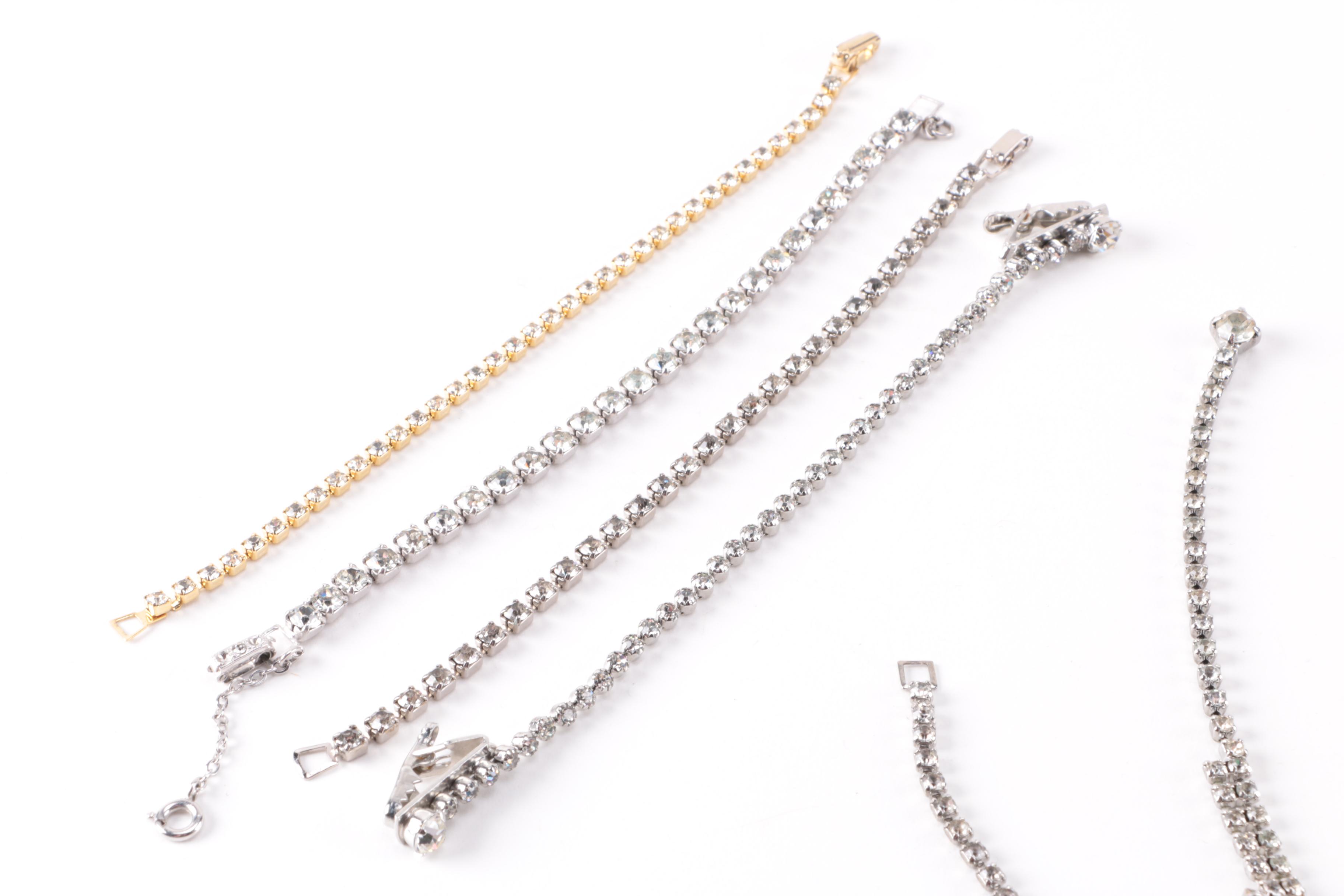 Large Assortment of Rhinestone Jewelry