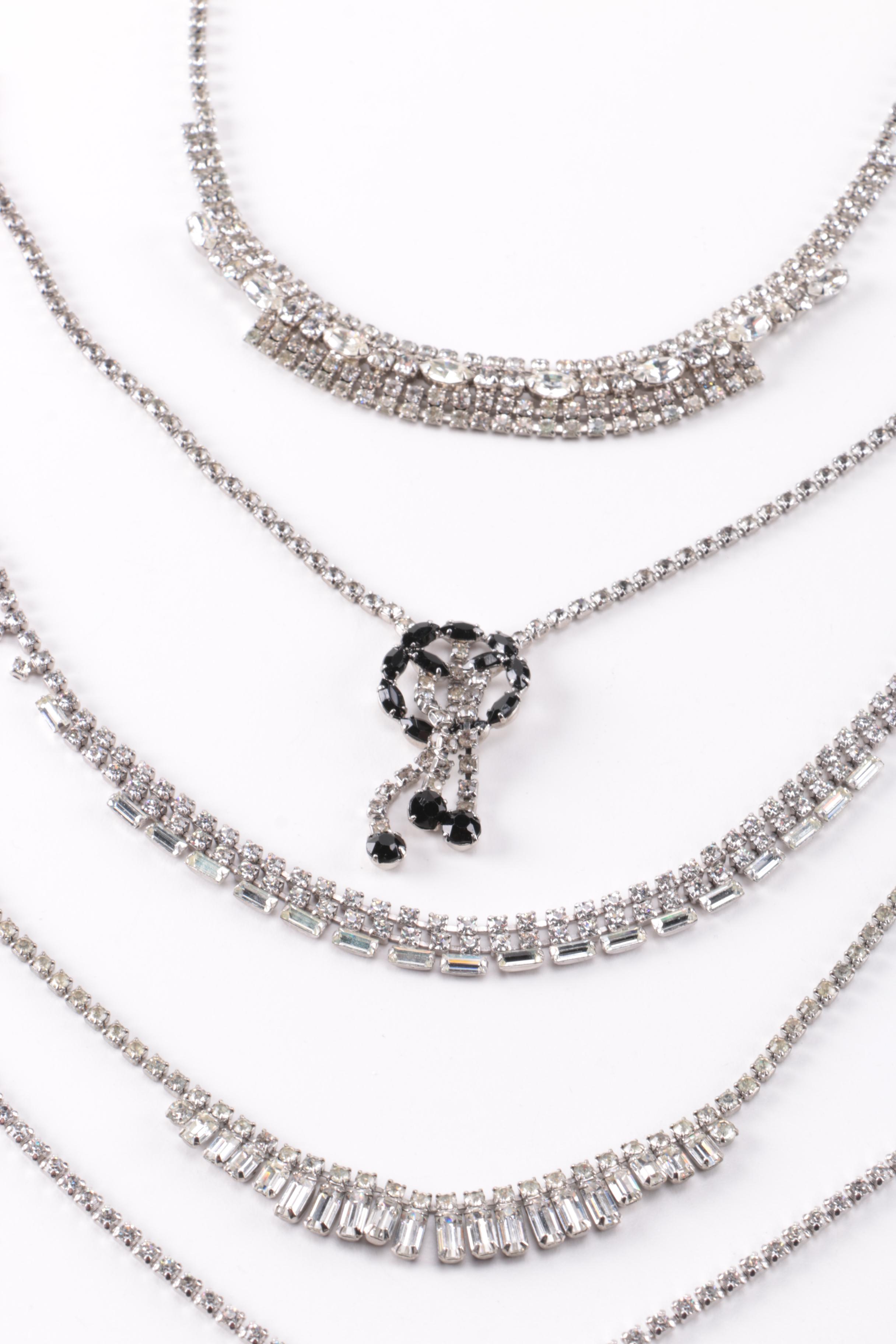 Large Assortment of Rhinestone Jewelry