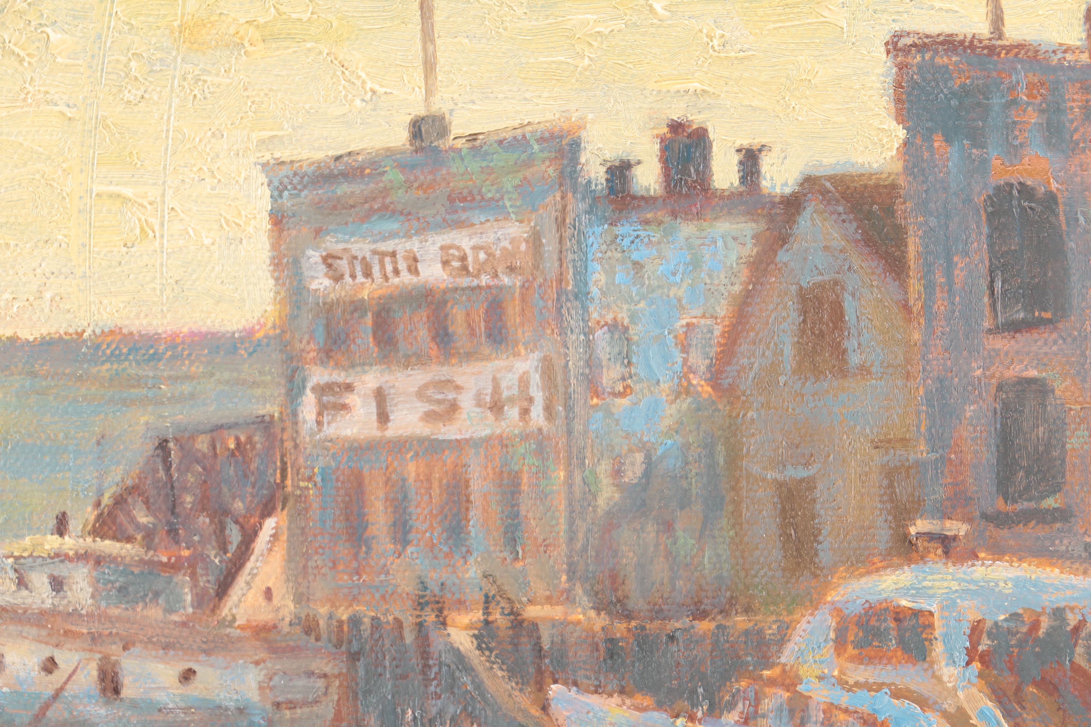 Robert O. Lahmann Oil Painting on Canvas "Port Washington Harbor"