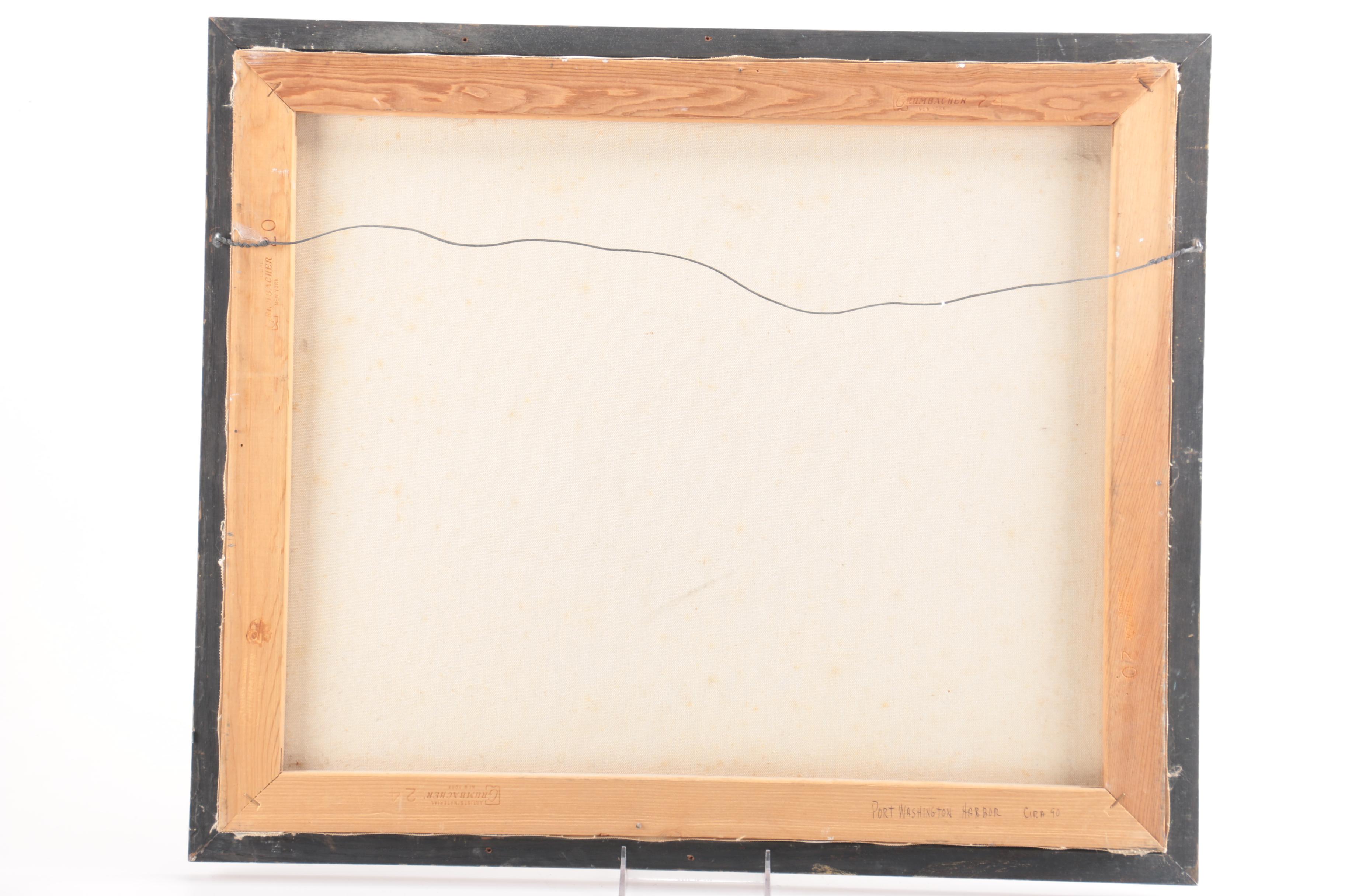 Robert O. Lahmann Oil Painting on Canvas "Port Washington Harbor"