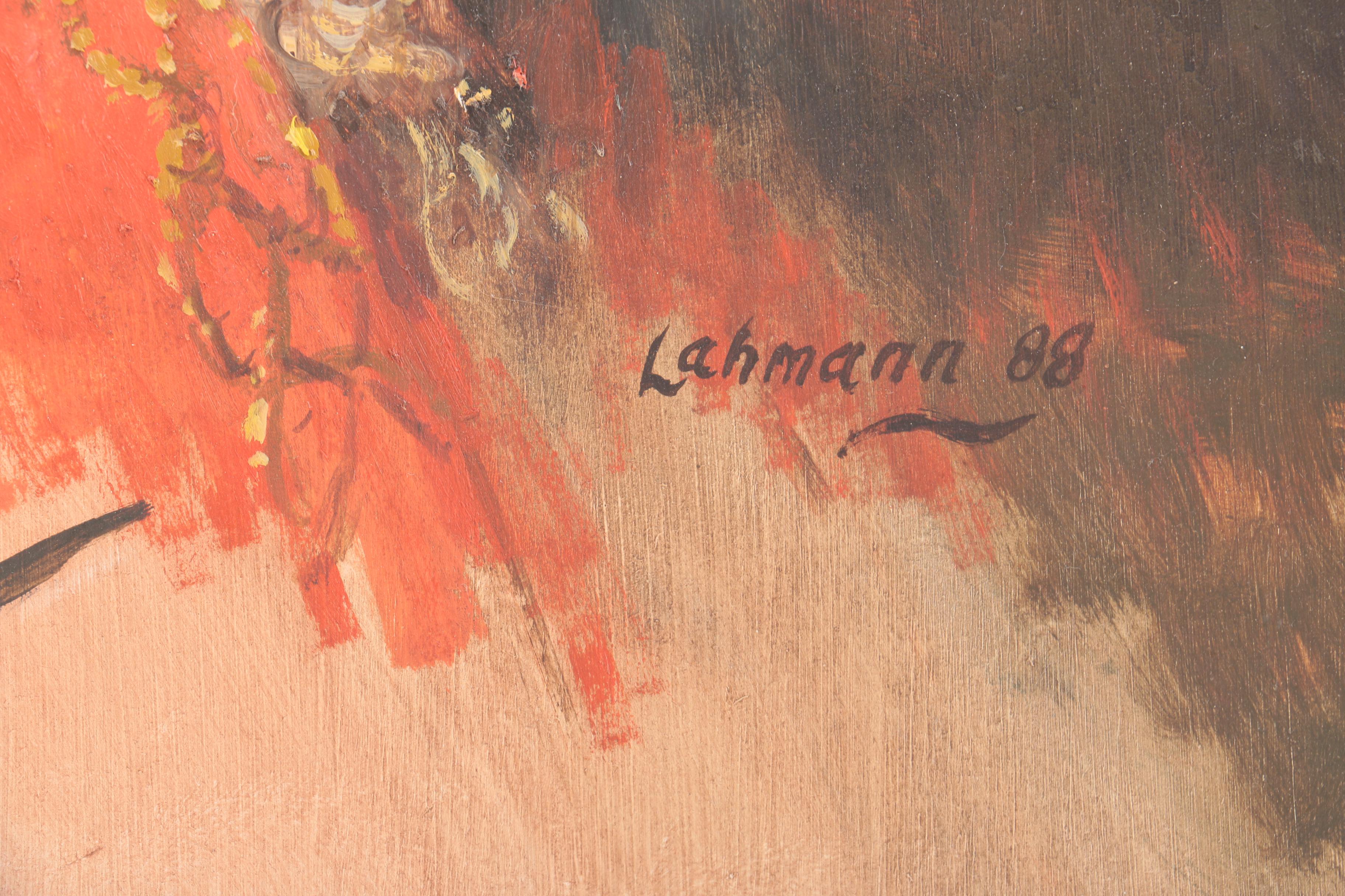 Robert O. Lahmann Oil Painting on Board After Barbara Krafft's Mozart Portrait