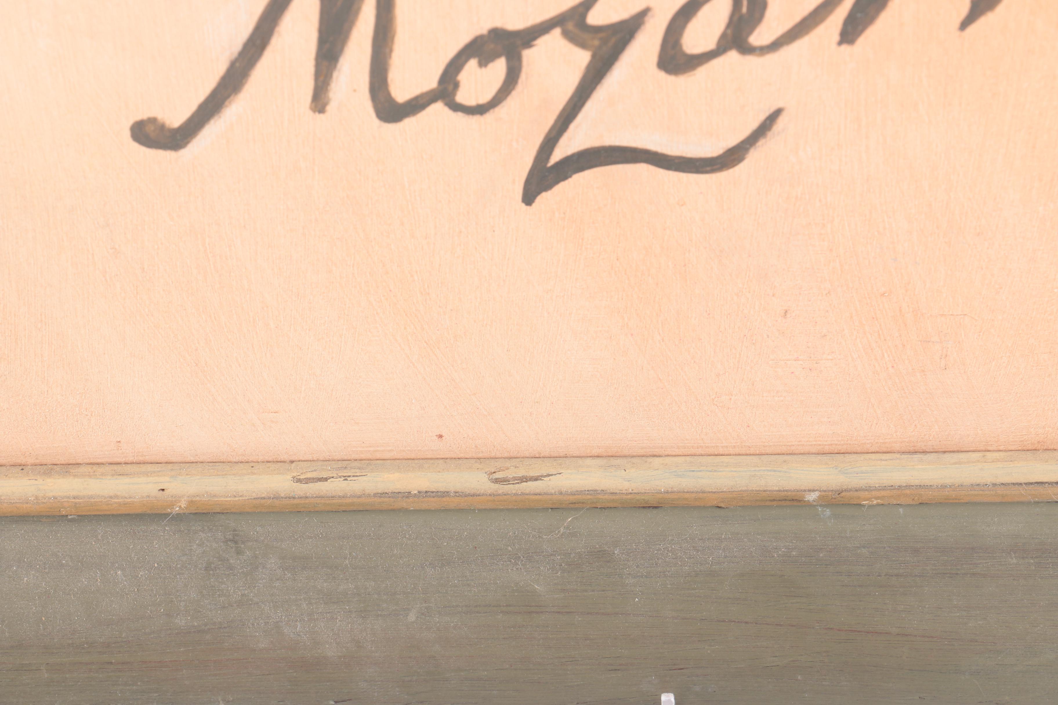 Robert O. Lahmann Oil Painting on Board After Barbara Krafft's Mozart Portrait