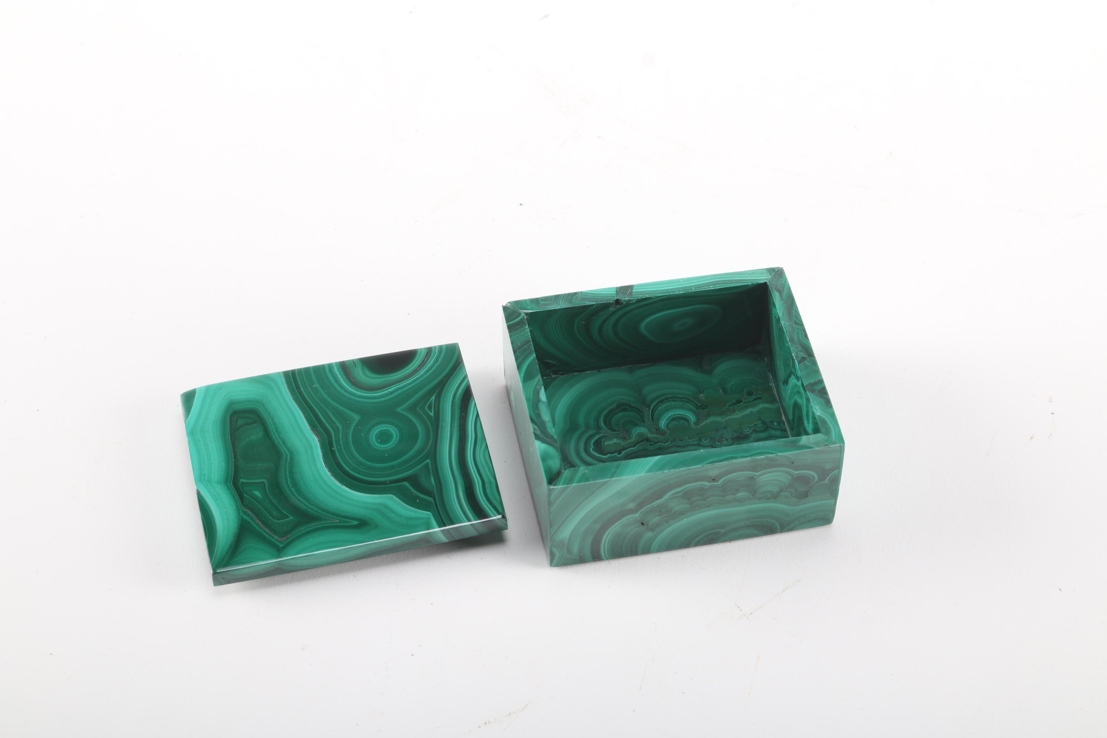 Malachite Trinket Boxes