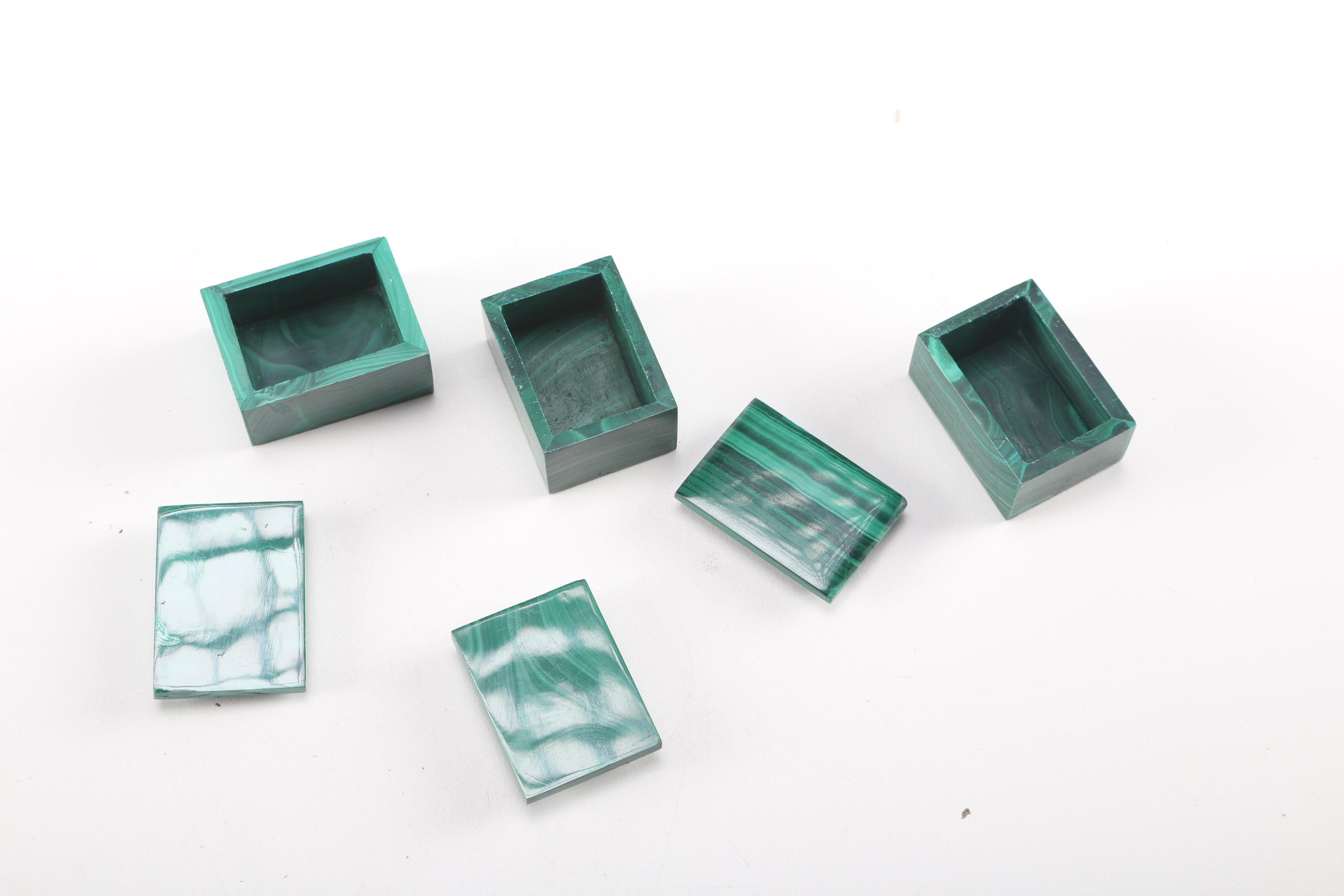 Malachite Trinket Boxes