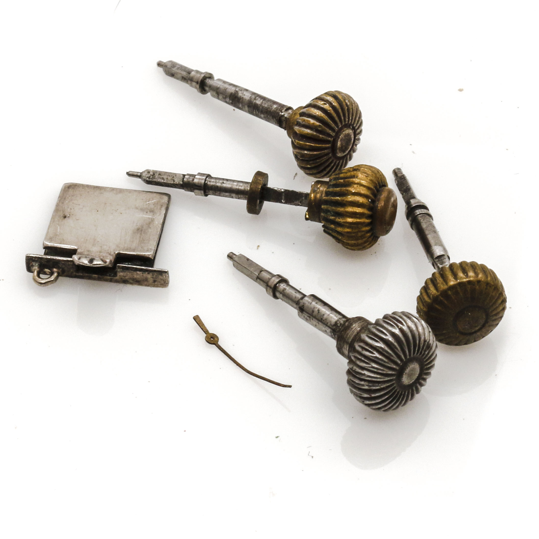 Assortment of Watch Movements, Dials, Cases, and Parts