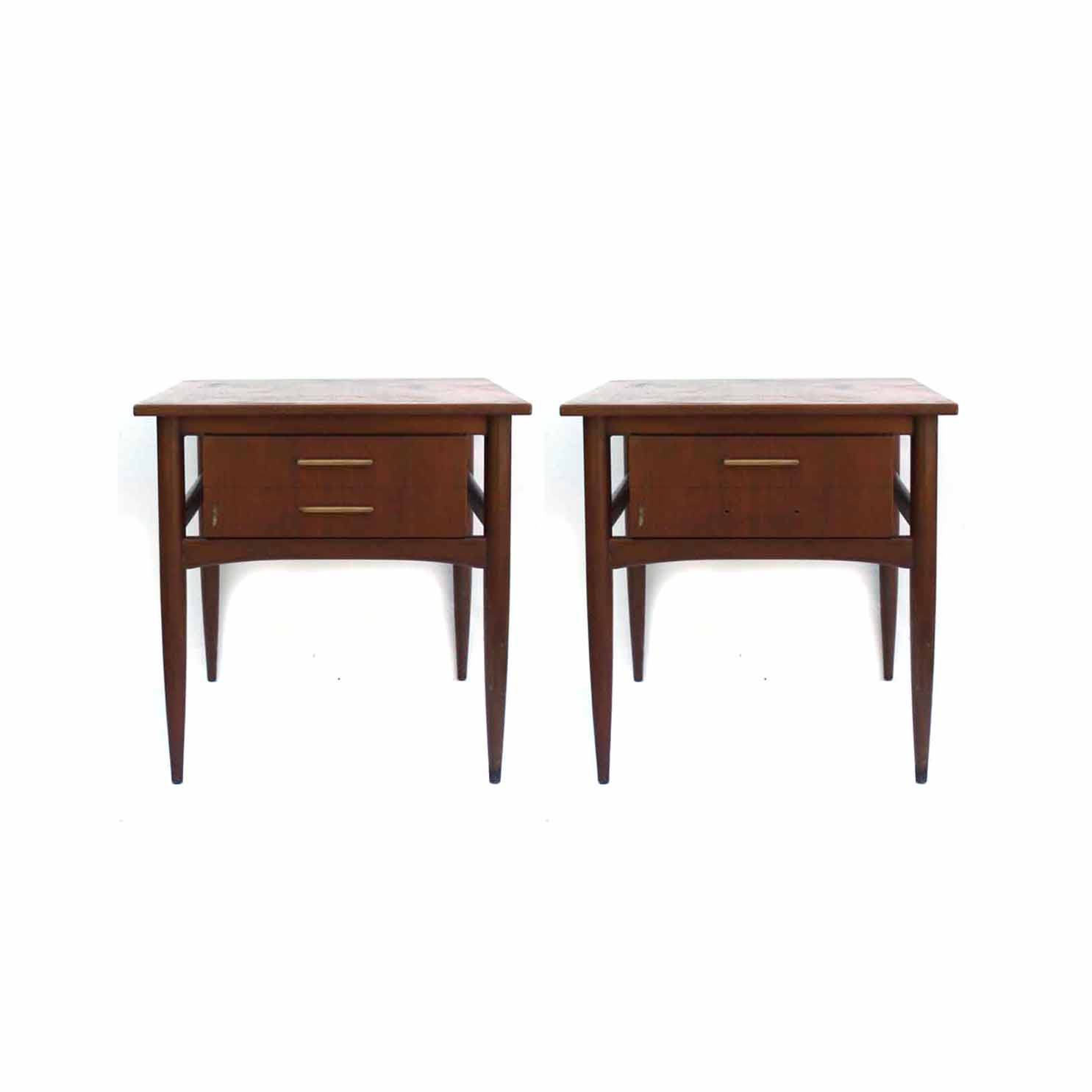 Two Mid Century Modern End Tables by Hekman