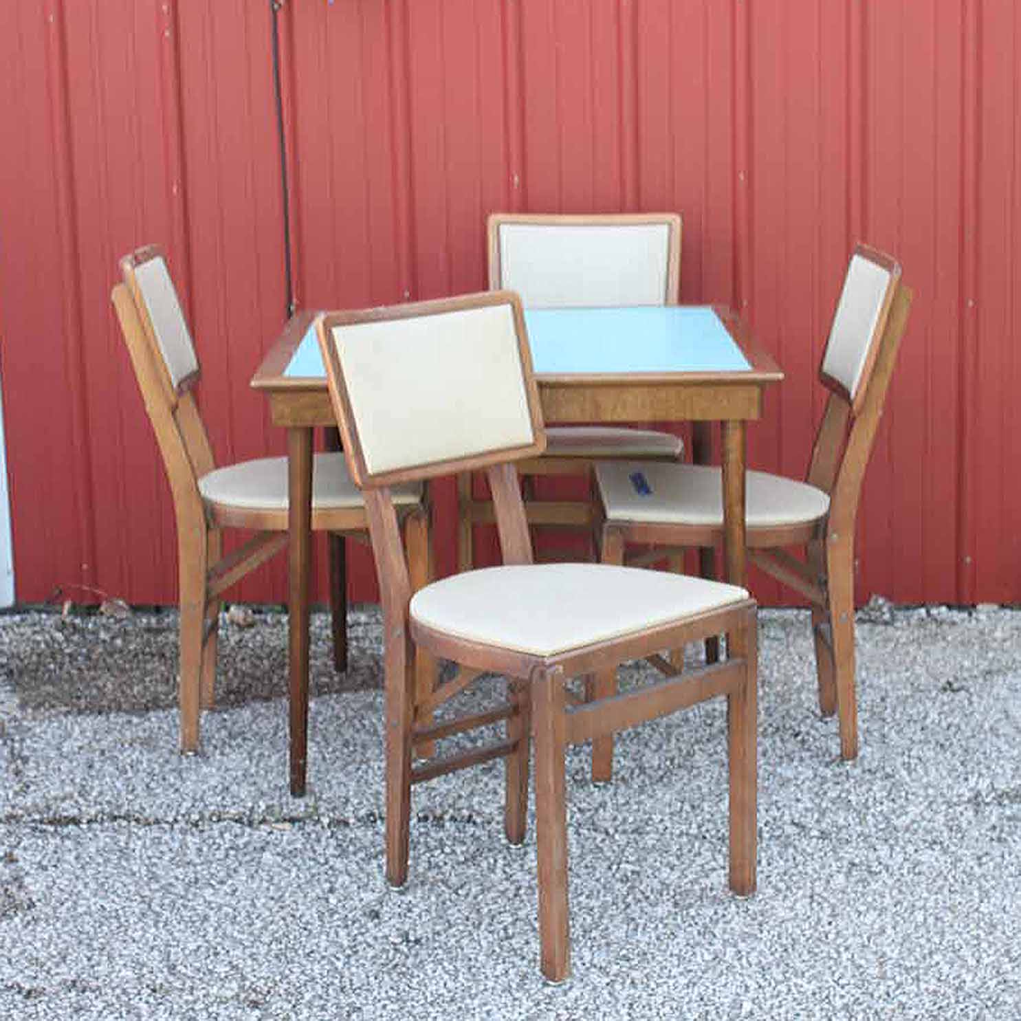 Vintage Folding Table and Chairs