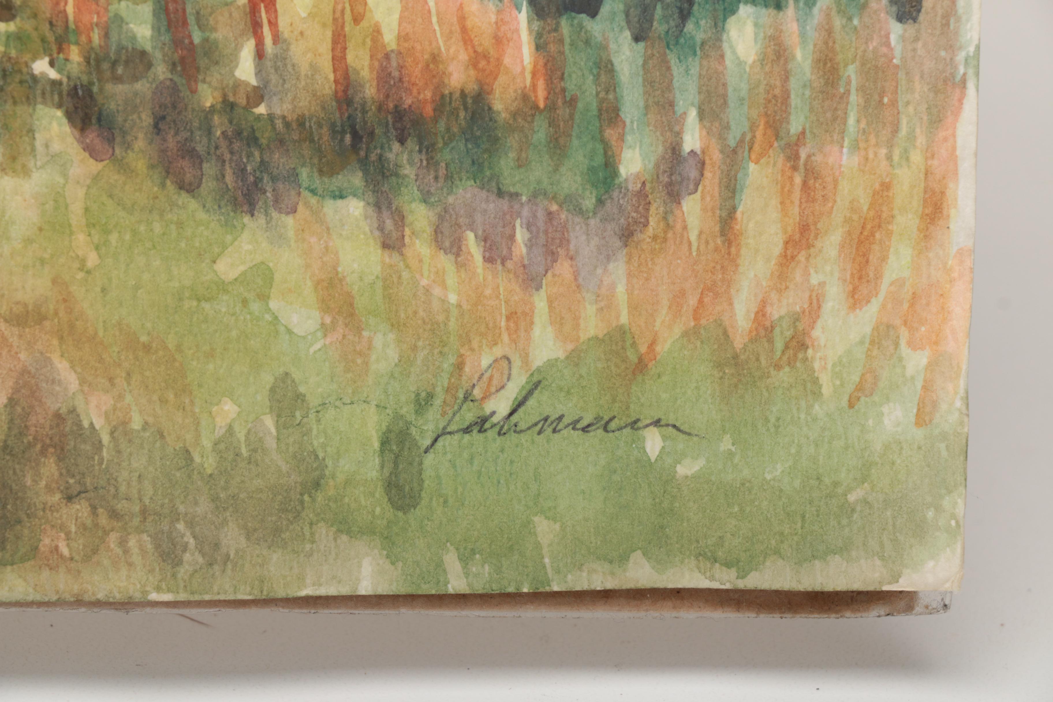 Lahmann Watercolors and Acrylics on Paper of Landscapes