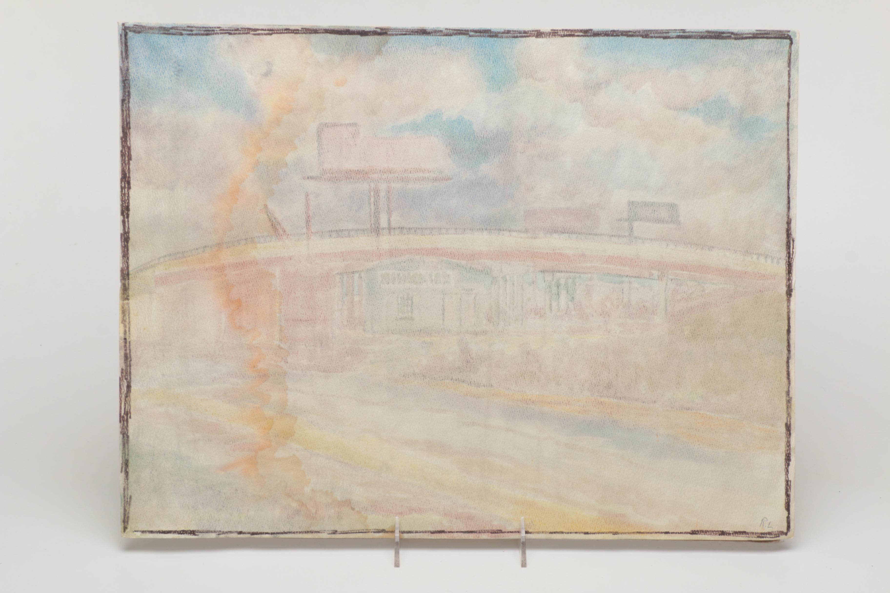 Lahmann Watercolors and Acrylics on Paper of Landscapes